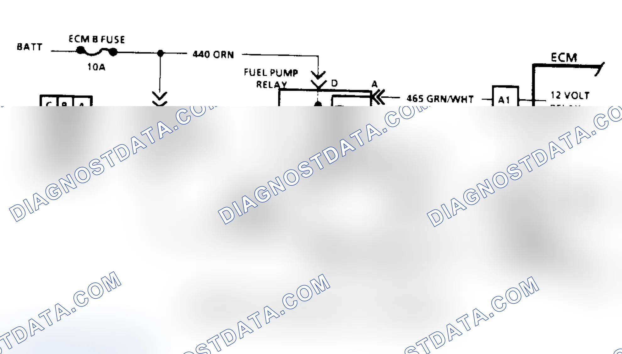 Scheme 145: Code 54 - Fuel Pump Ckt (Low Voltage) Schematic ("M" & "S/T" Series)