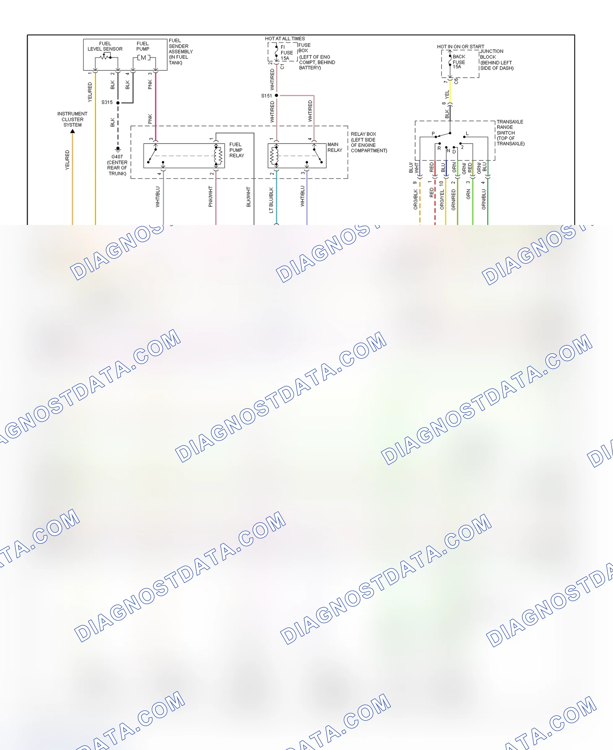 Scheme 144: PCM Wiring Diagram (Metro & Firefly (Canadian) - 1.3L - 2 Of 3)