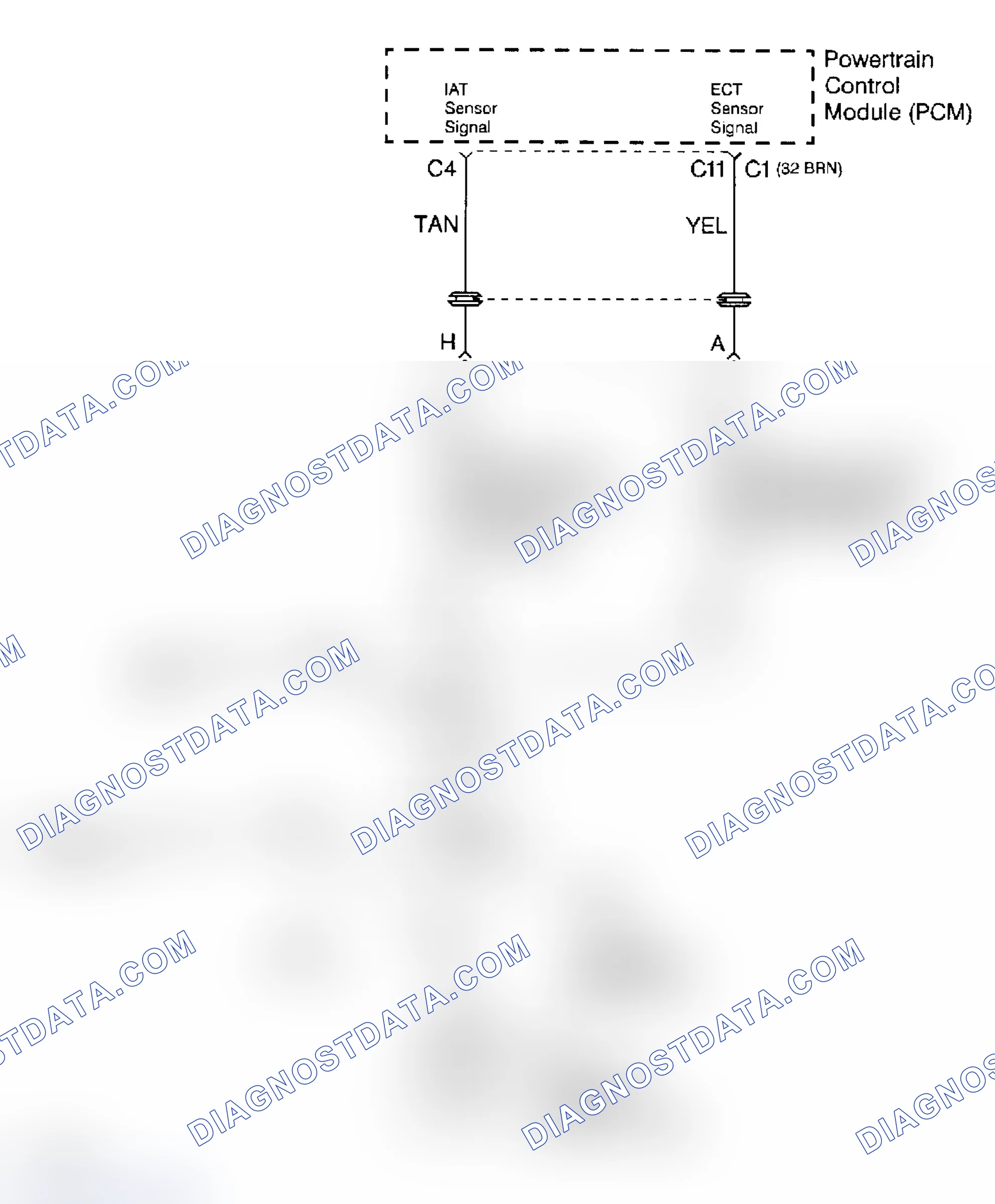 Scheme 25: Intake Air Temperature (IAT) Sensor Circuit Diagram