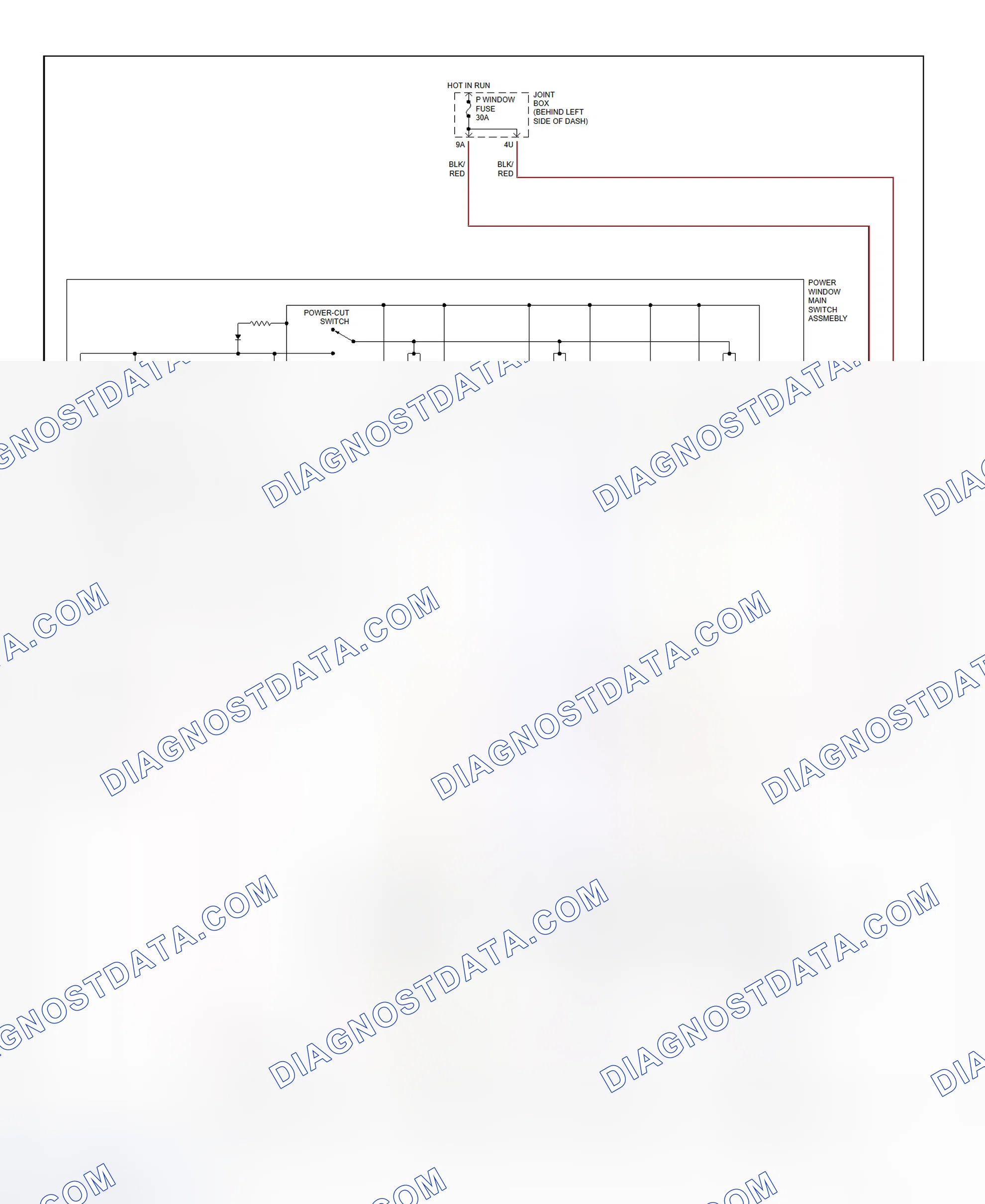 Scheme 8: Power Window System Wiring Diagram (626)