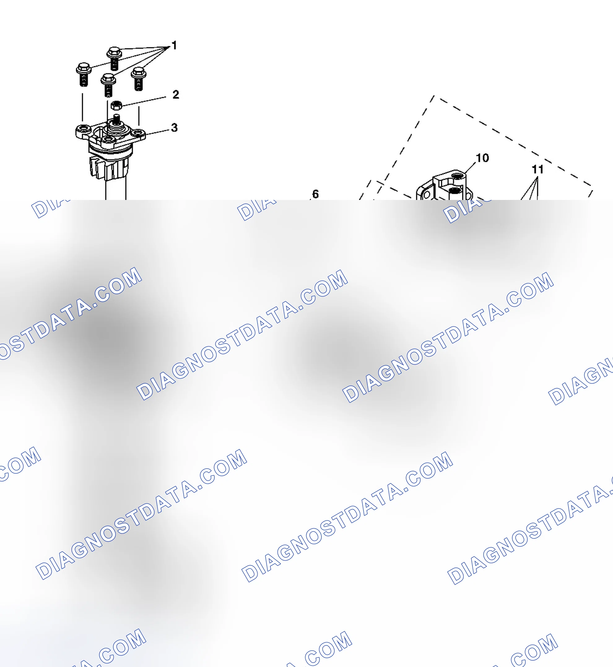 Scheme 1: Power Steering Gear Disassembled View (670 Gear)