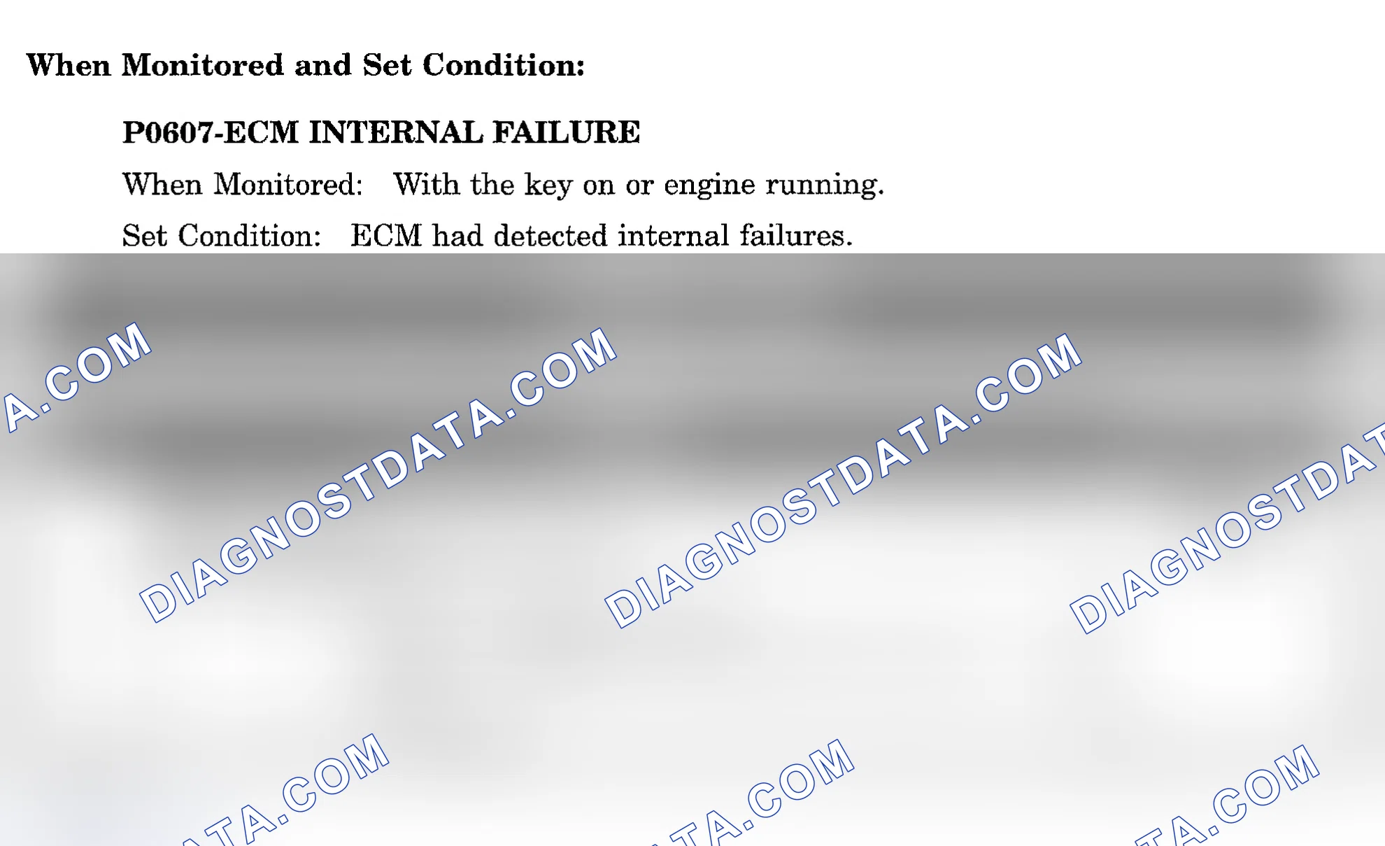 Scheme 932: DTC P0607: ECM INTERNAL FAILURE