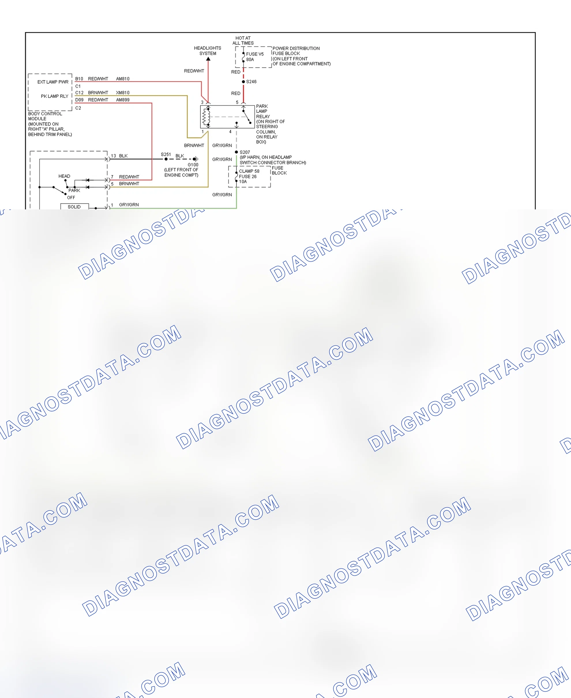 Scheme 23: Illumination/Interior Lights Wiring Diagram (Catera - 2 Of 2)