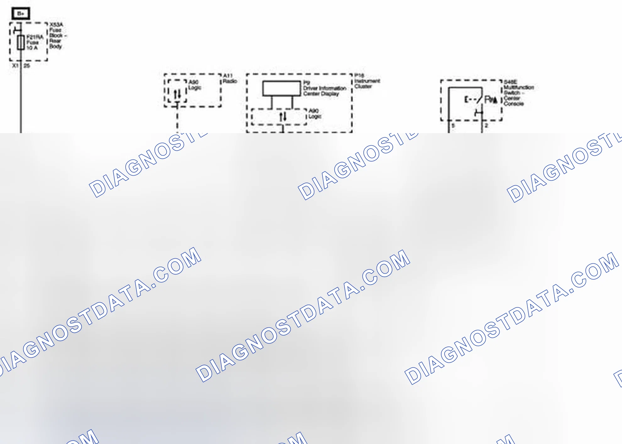 Scheme 17: Parking Assist Module Power, Ground, Serial Data, and Rear Sensors (UD5)
