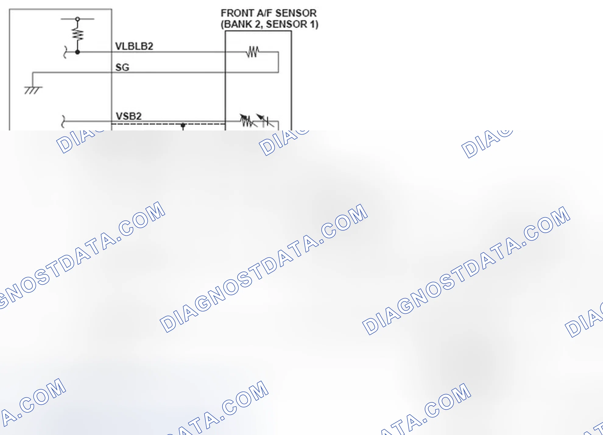 Scheme 298: Front Air/Fuel Ratio (A/F) Sensor (Bank 2, Sensor 1) - Circuit Diagram