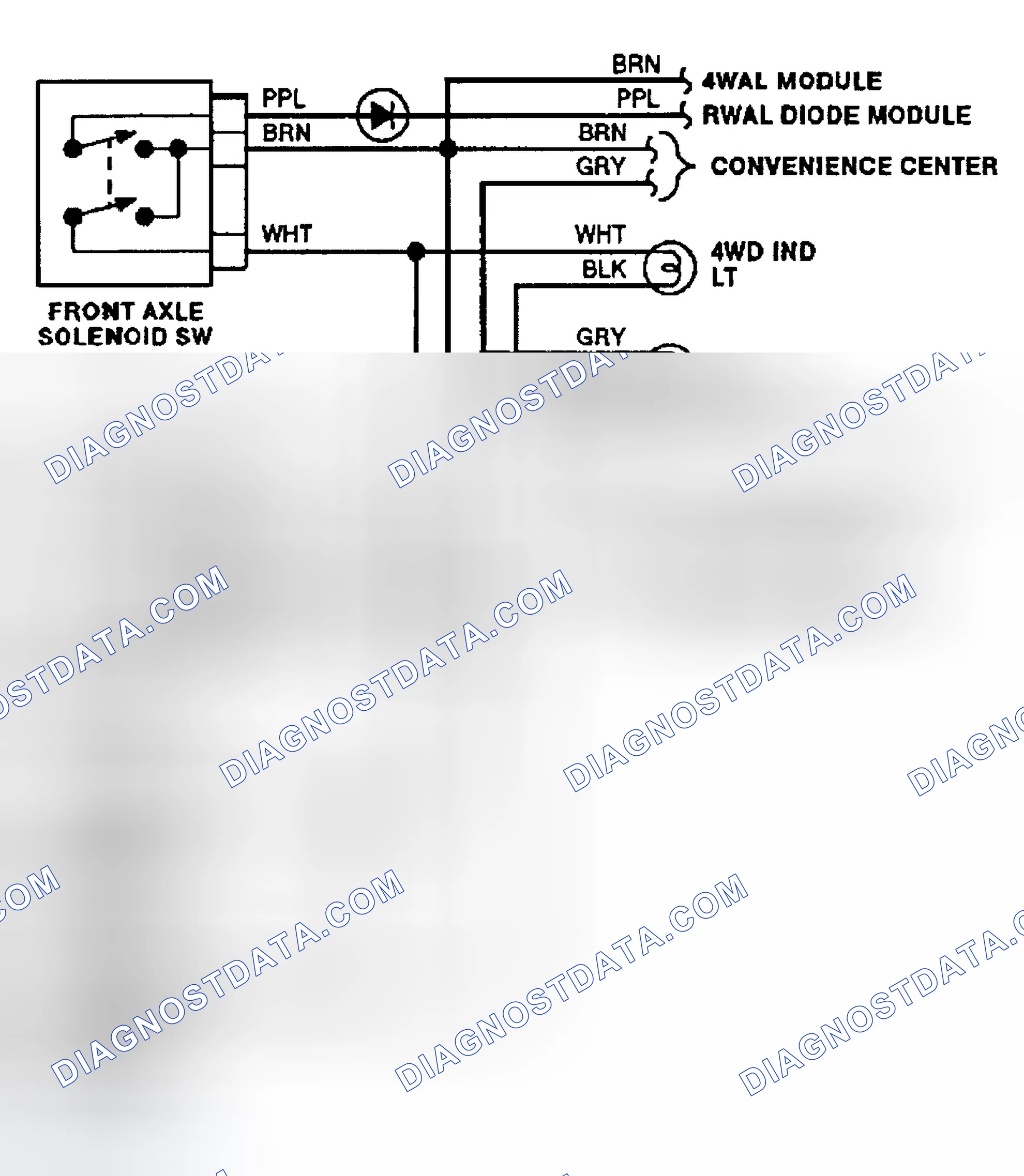 Scheme 6: Transfer Case Circuit (1992)