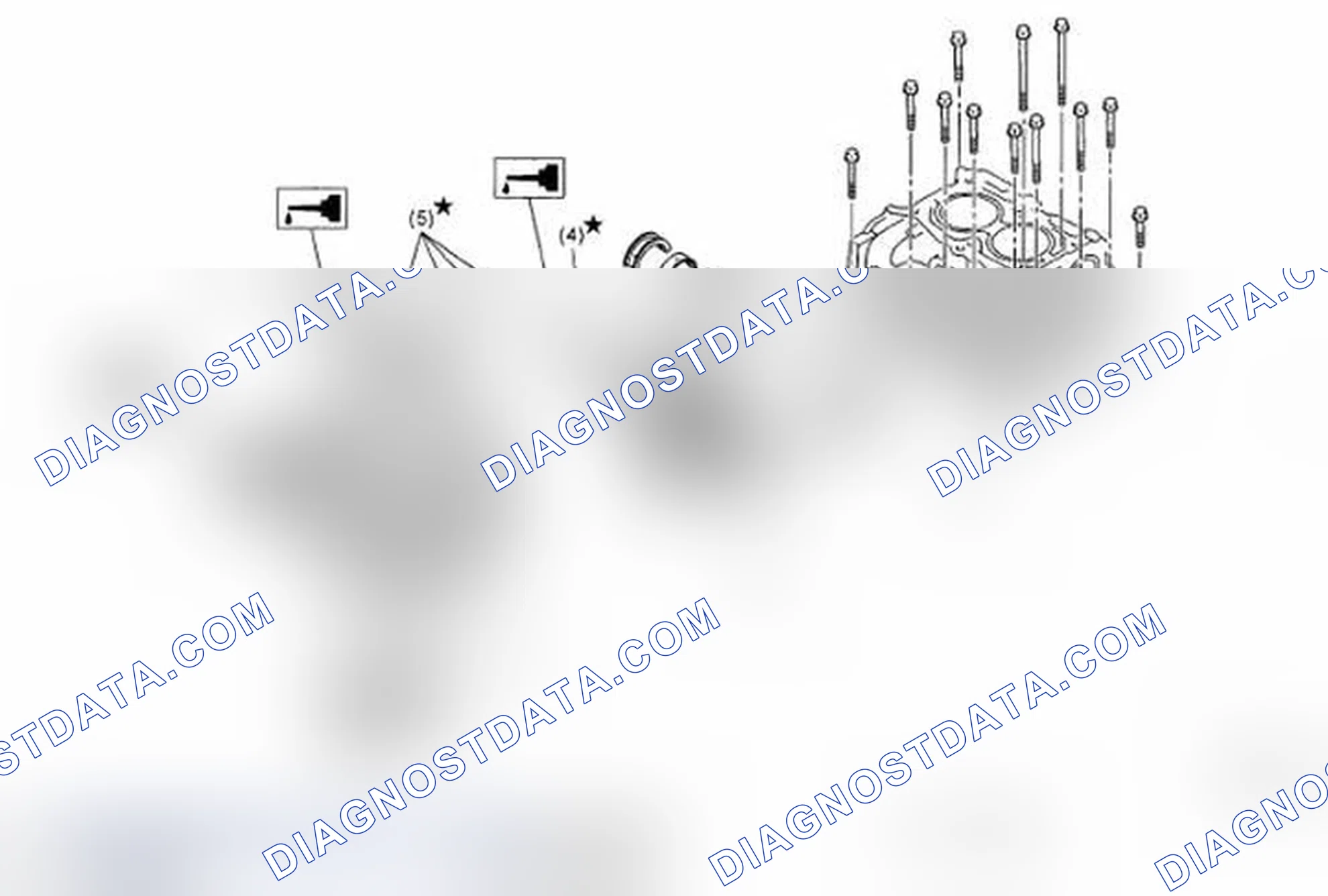 Fig. 159: Identifying Cylinder Block Components With Oil Applying Area