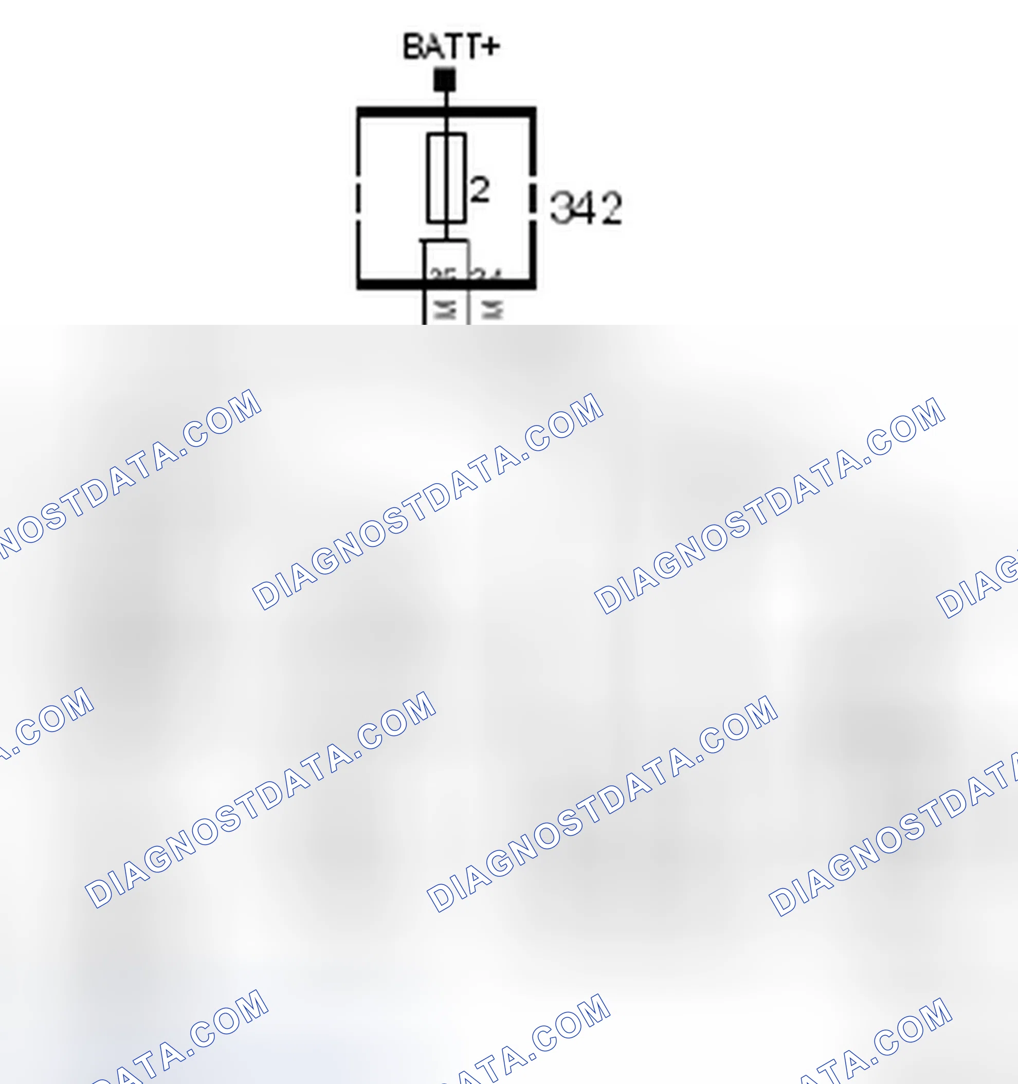 Scheme 593: Fuse 2, engine bay fuse box 342