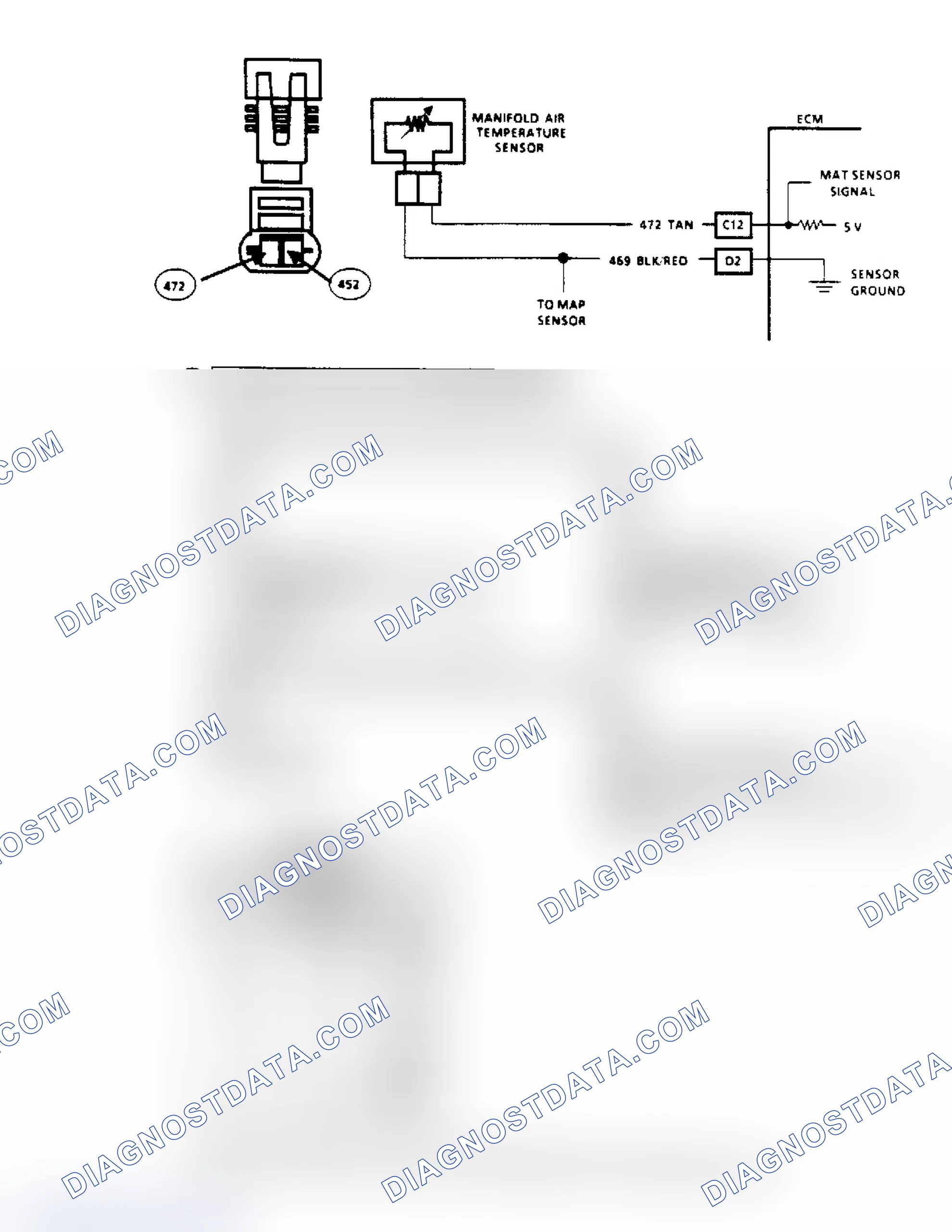 Scheme 59: Code 25, MAT Sensor Voltage Low (2.5L Engine) Flow Chart & Schematic