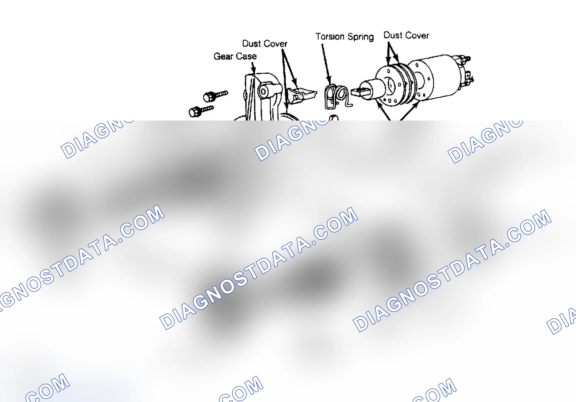 Scheme 6: Disassembled View of Typical Hitachi Reduction Gear Starter for Isuzu I-Mark with Diesel Engine