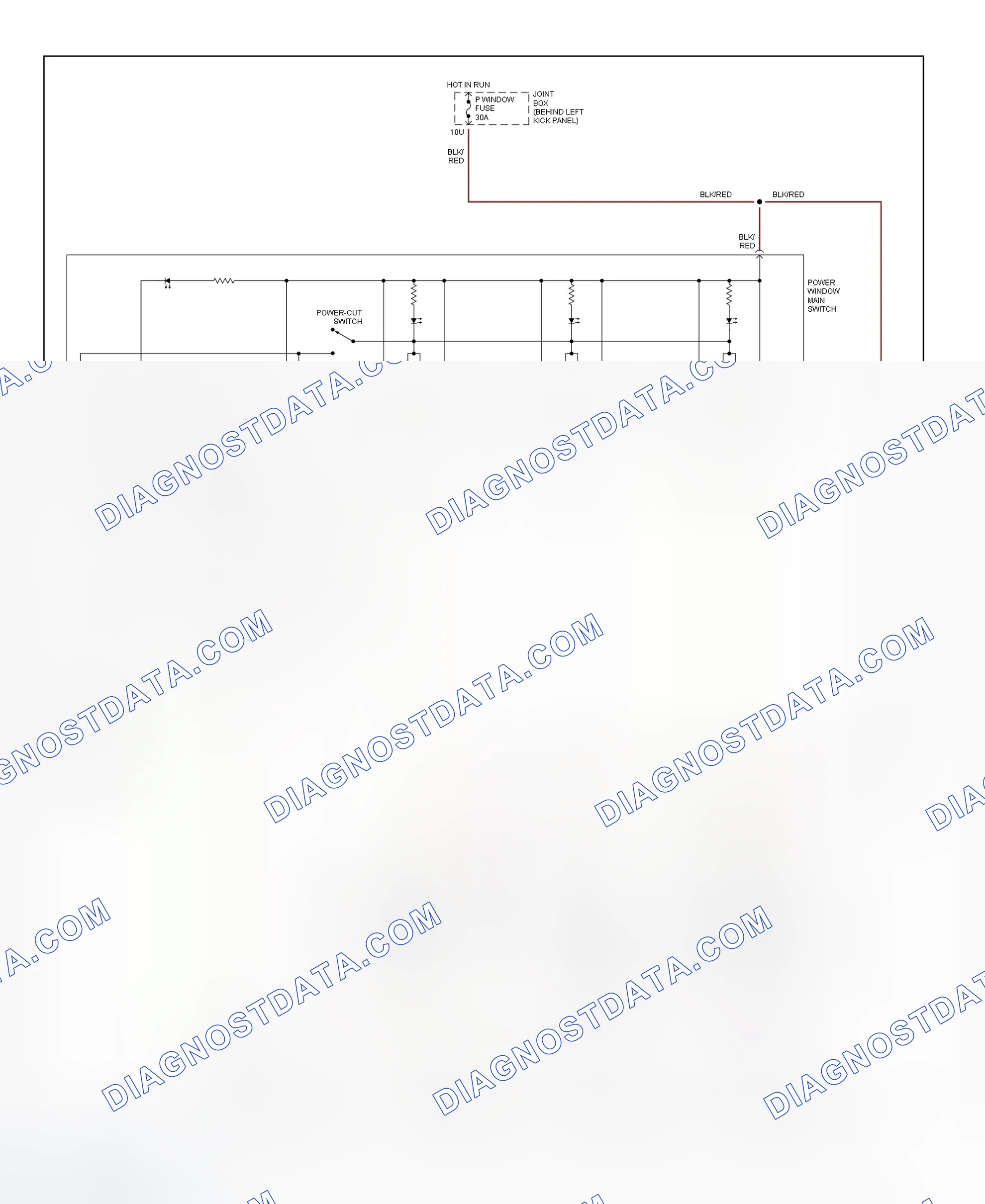 Scheme 4: Power Window System Wiring Diagram (Millenia)