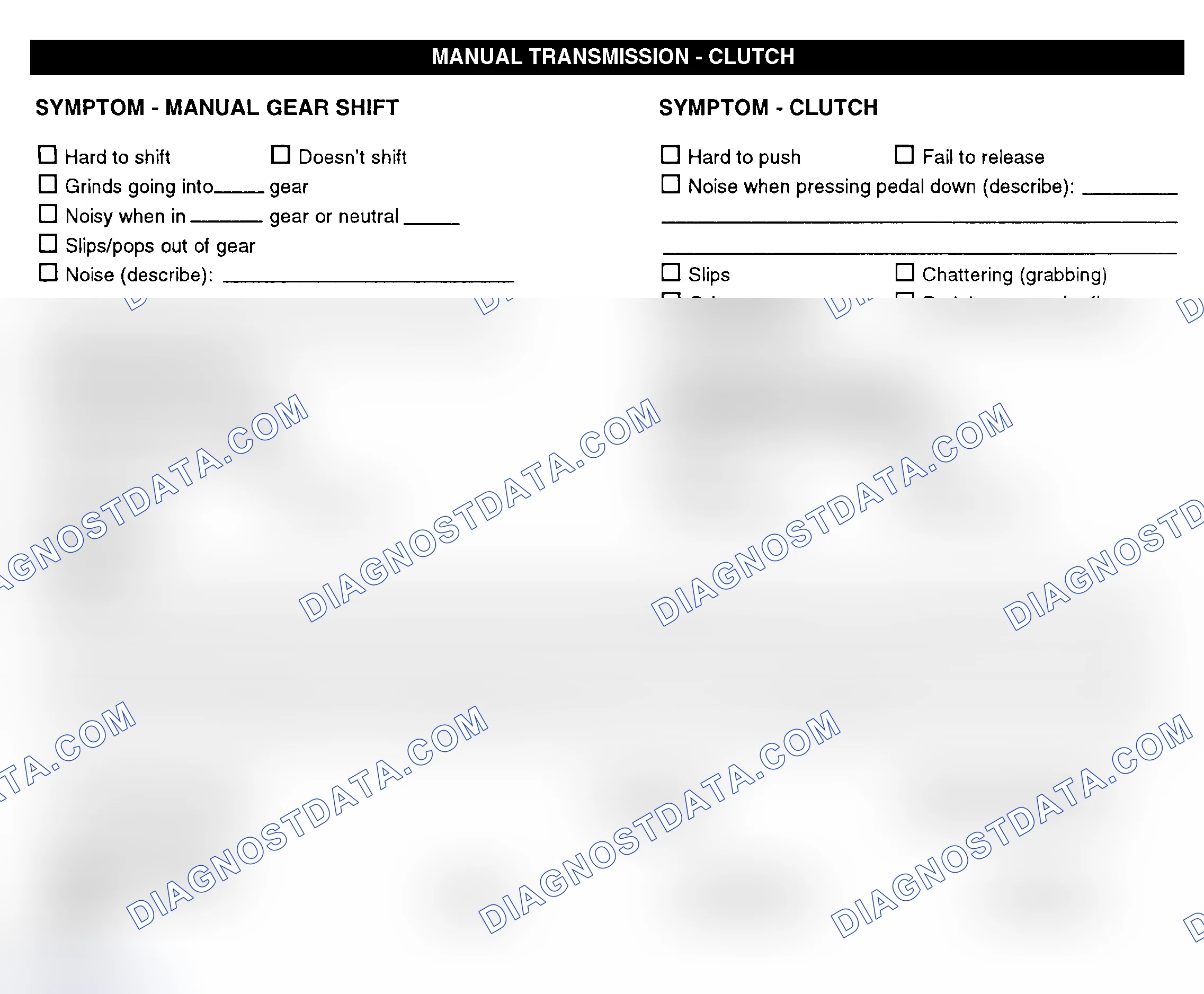 Scheme 10: Manual Transmission & Clutch