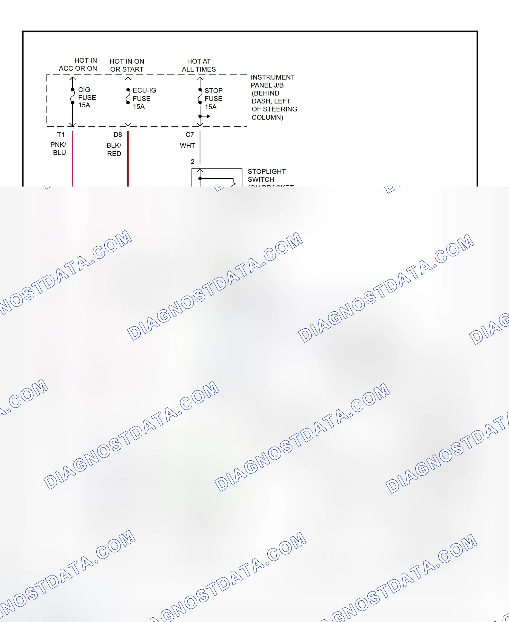 Scheme 407: Shift Interlock System Wiring Diagram (2001 - Toyota Camry Solara)