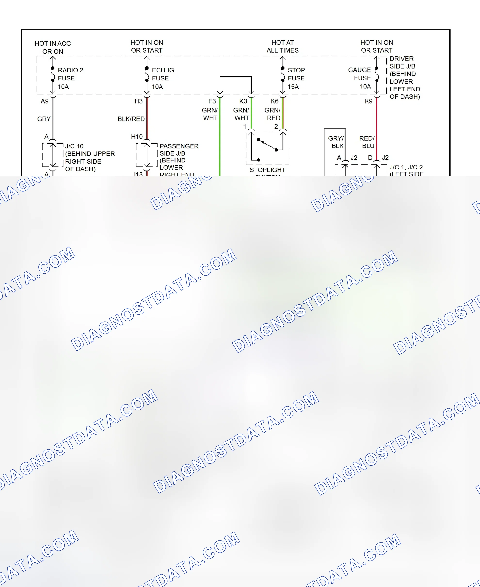 Scheme 292: Shift Interlock System Wiring Diagram (2001 - Lexus IS300)