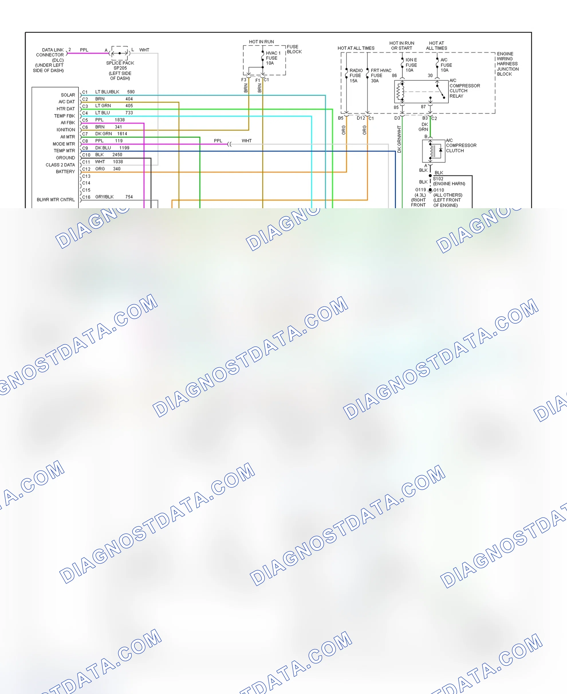 Scheme 24: Automatic A/C-Heater System Wiring Diagram (Suburban, Tahoe, Yukon & Yukon XL - New Style - 1 Of 2)