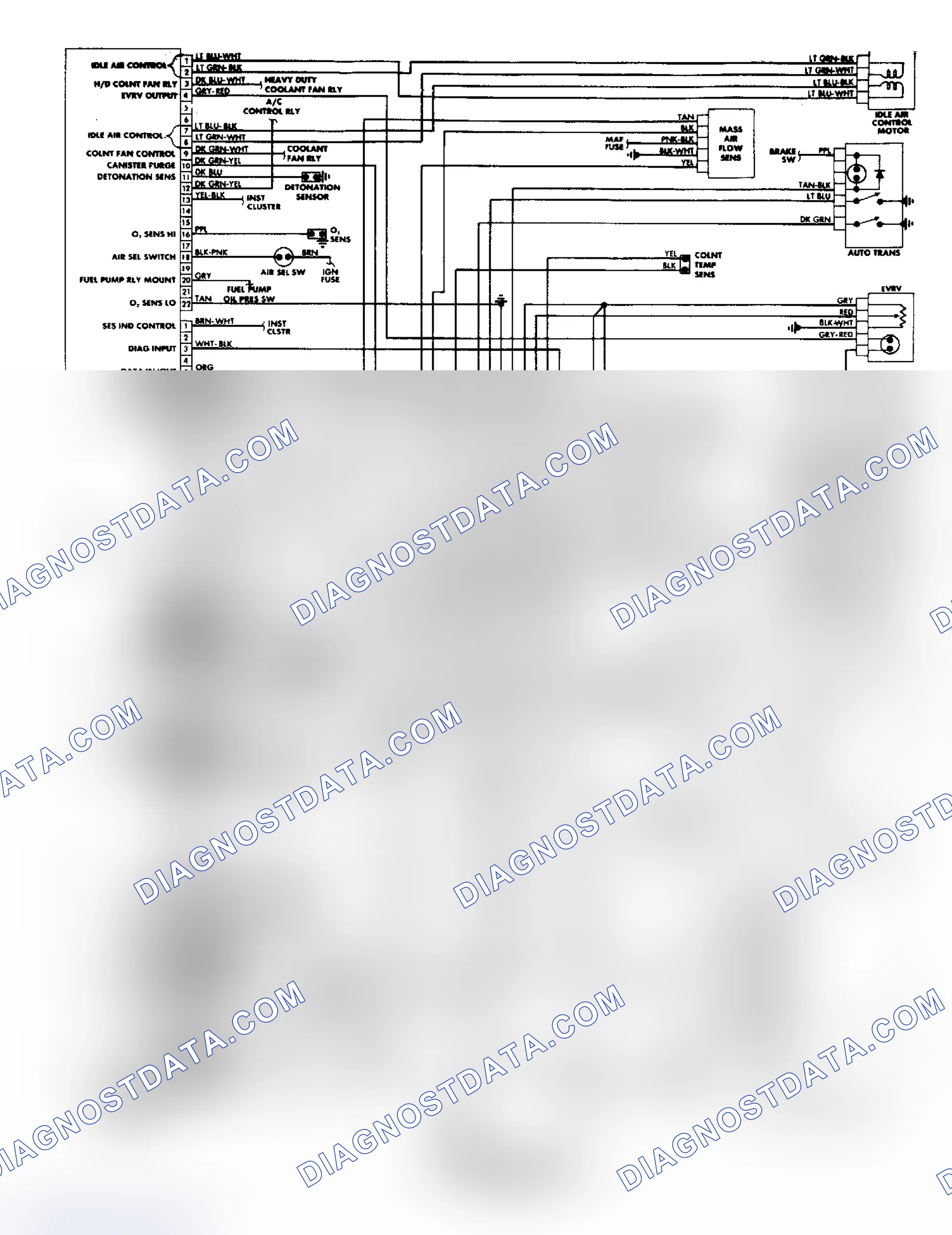 Scheme 92: 1988 Cutlass Supreme FWD 2.8L Fuel Injection Wiring Diagram