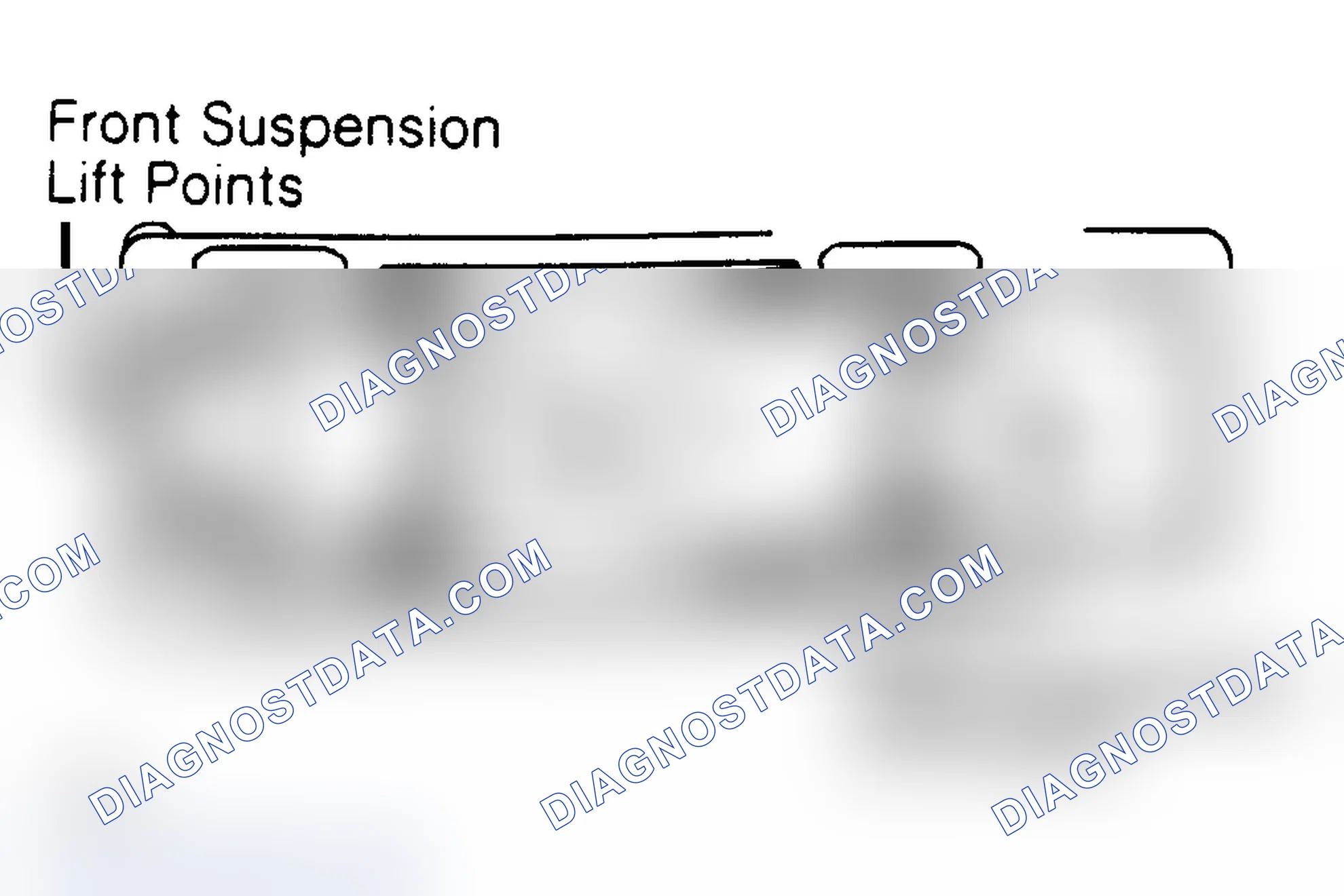 Scheme 1: Lifting Points (Grand Marquis, LTD Crown Victoria & Town Car) Courtesy of Ford Motor Co.
