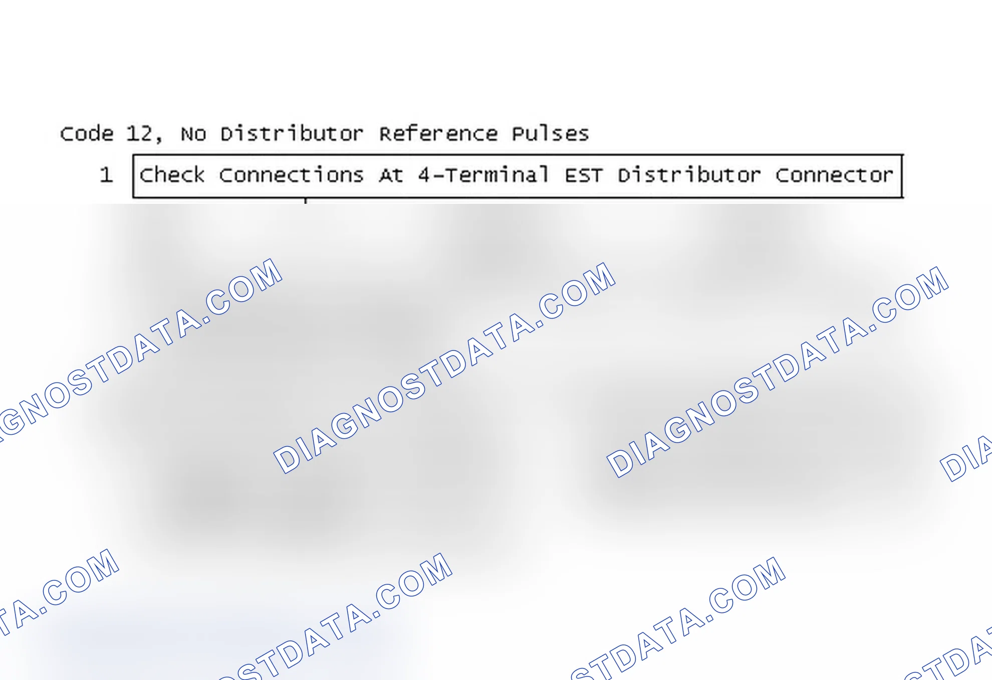 Scheme 101: Flow Chart - Code 12, No Distributor Reference Pulses