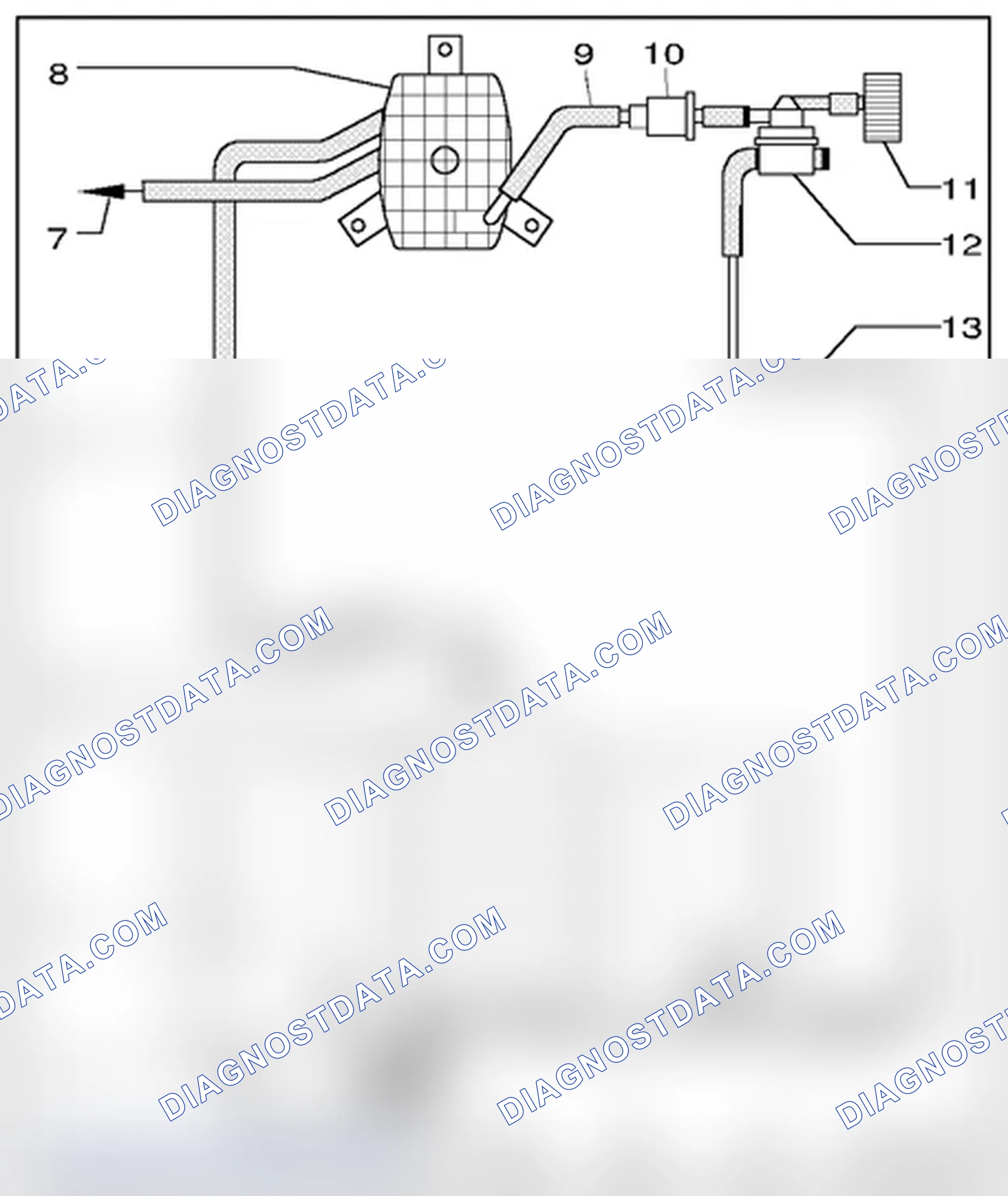 Scheme 77: Hose routing, EVAP/leak detection system