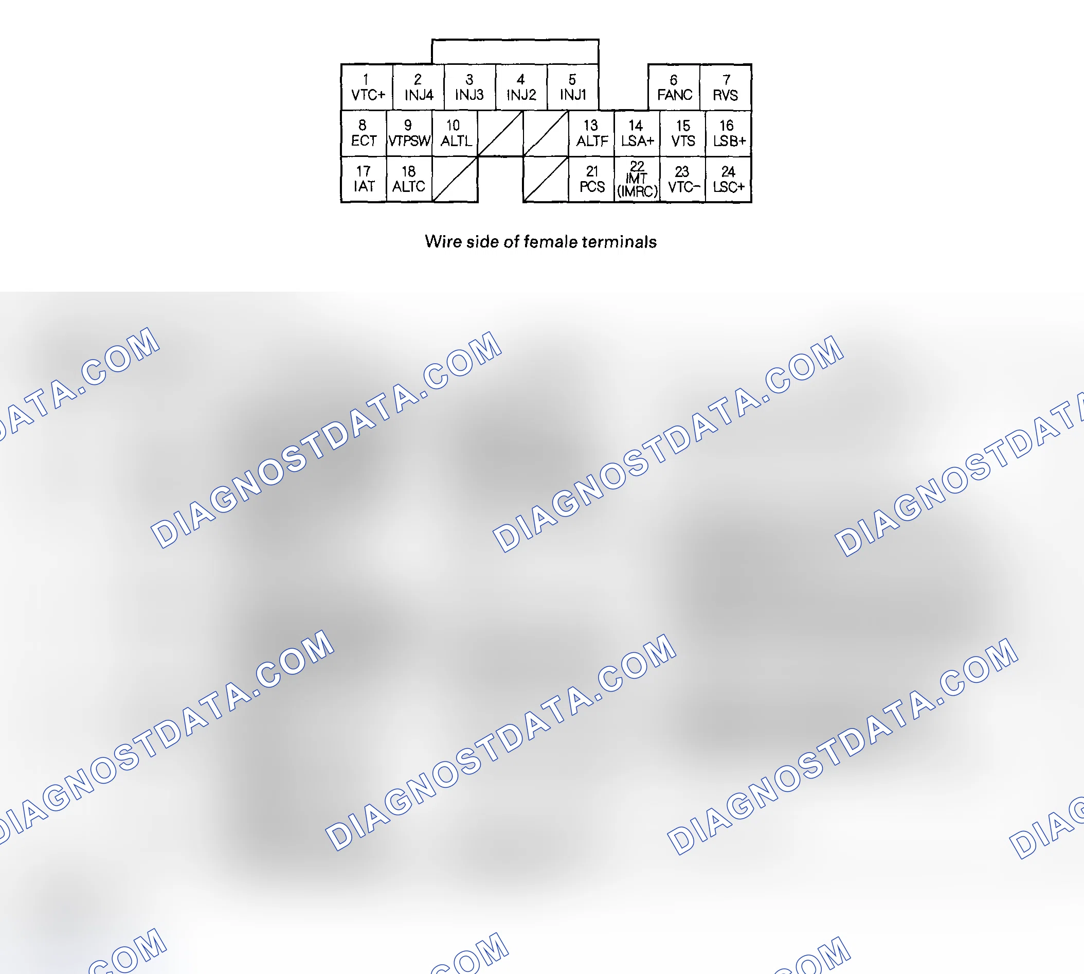 Scheme 37: ECM/PCM Inputs and Outputs at Connector B (24P)-2002-2004 Models