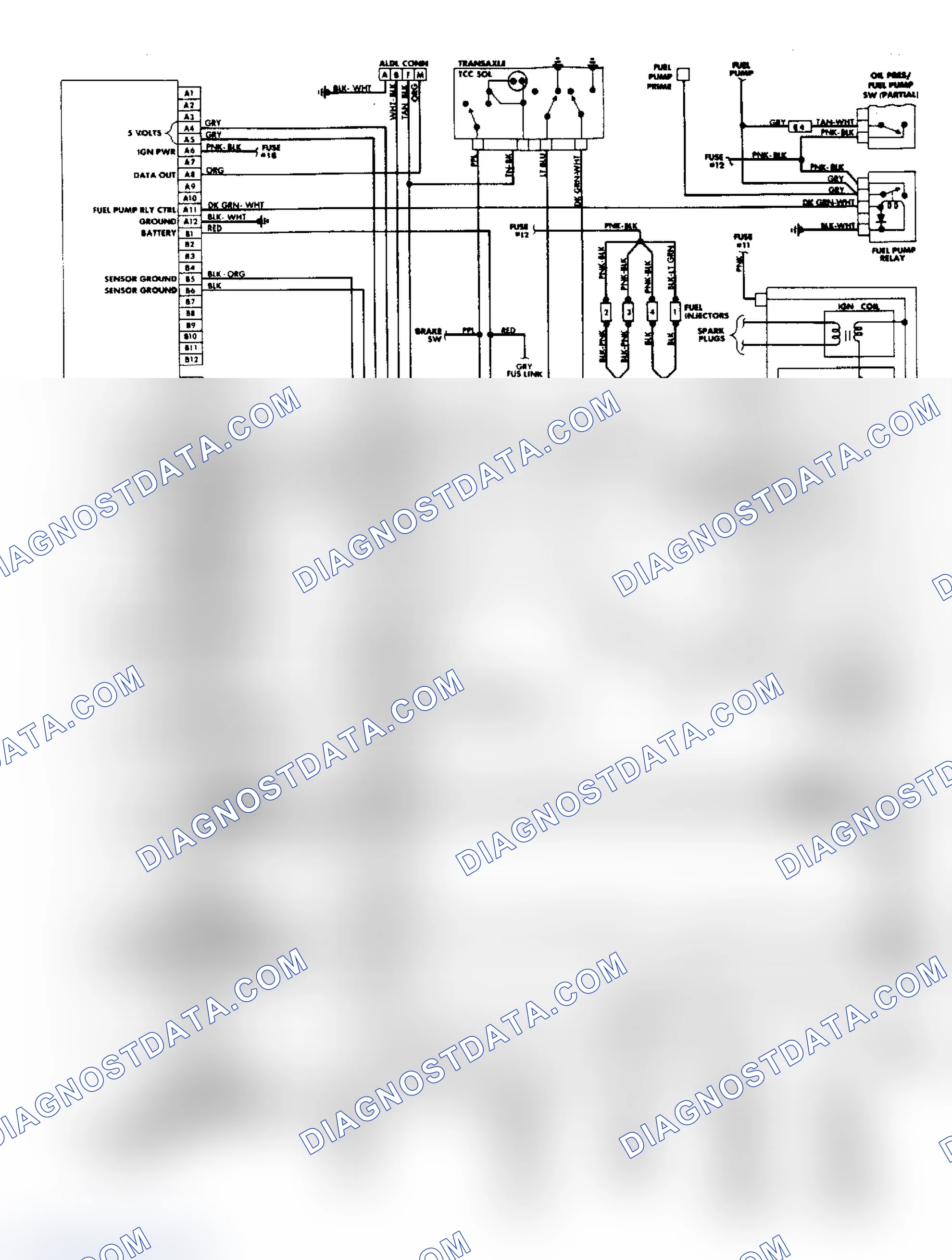 Scheme 14: 1988 Calais & Grand Am 2.3L Fuel Injection Wiring Diagram