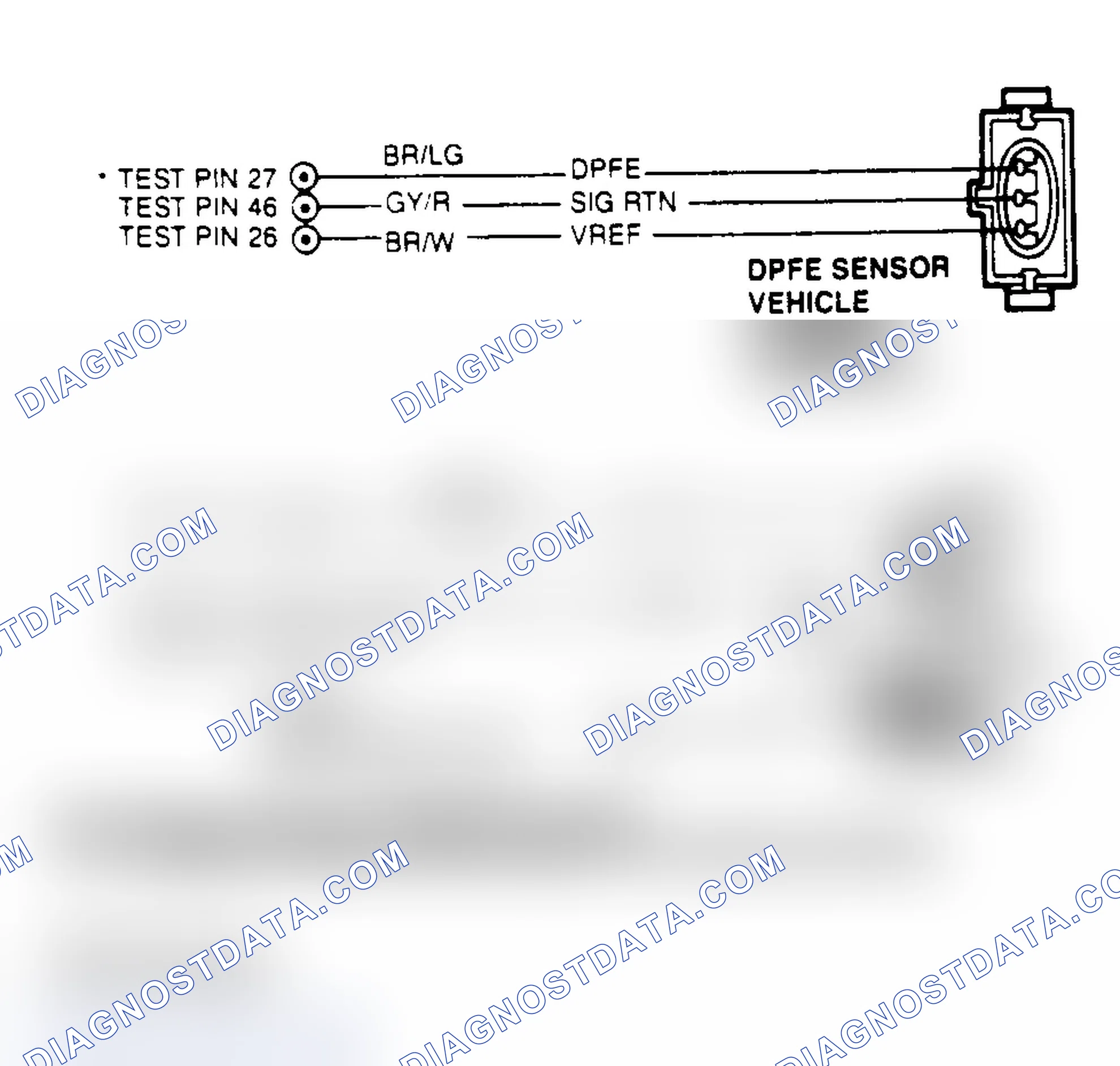 Scheme 31: DPFE Sensor & EVR Solenoid Connector Terminal ID (DL1 - (Crown Victoria/Grand Marquis Calif., Mark VIII & Town Car)