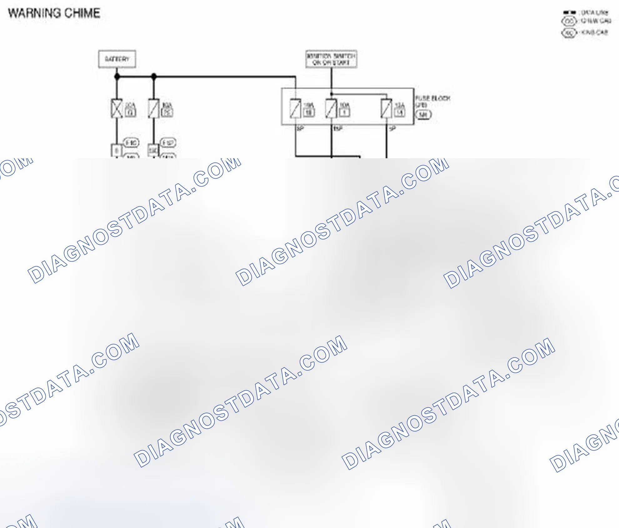 Scheme 434: Warning Chime System: Wiring Diagram