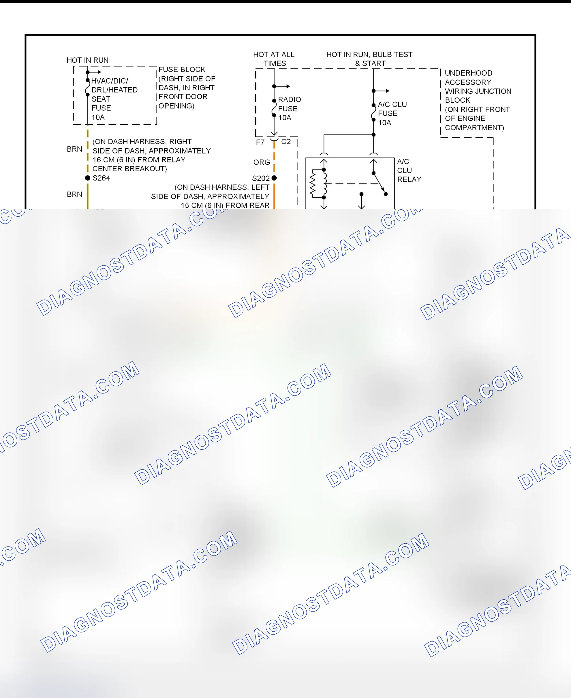 Scheme 67: A/C Compressor Clutch Control Circuit Wiring Diagram (2000 Montana, Silhouette & Venture)