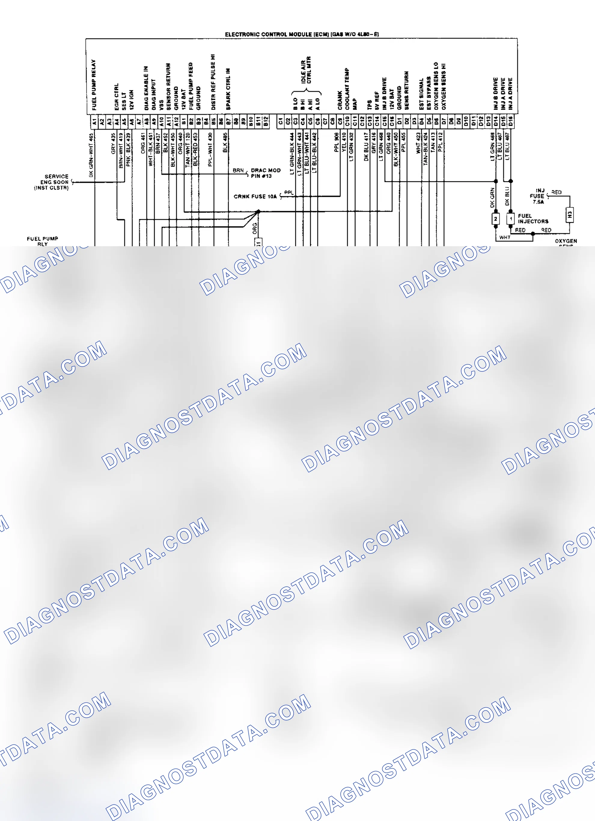 Scheme 18: Wiring Diagram ("P" Series Chassis 5.7L & 7.4L W/O 4L80-E Trans.)