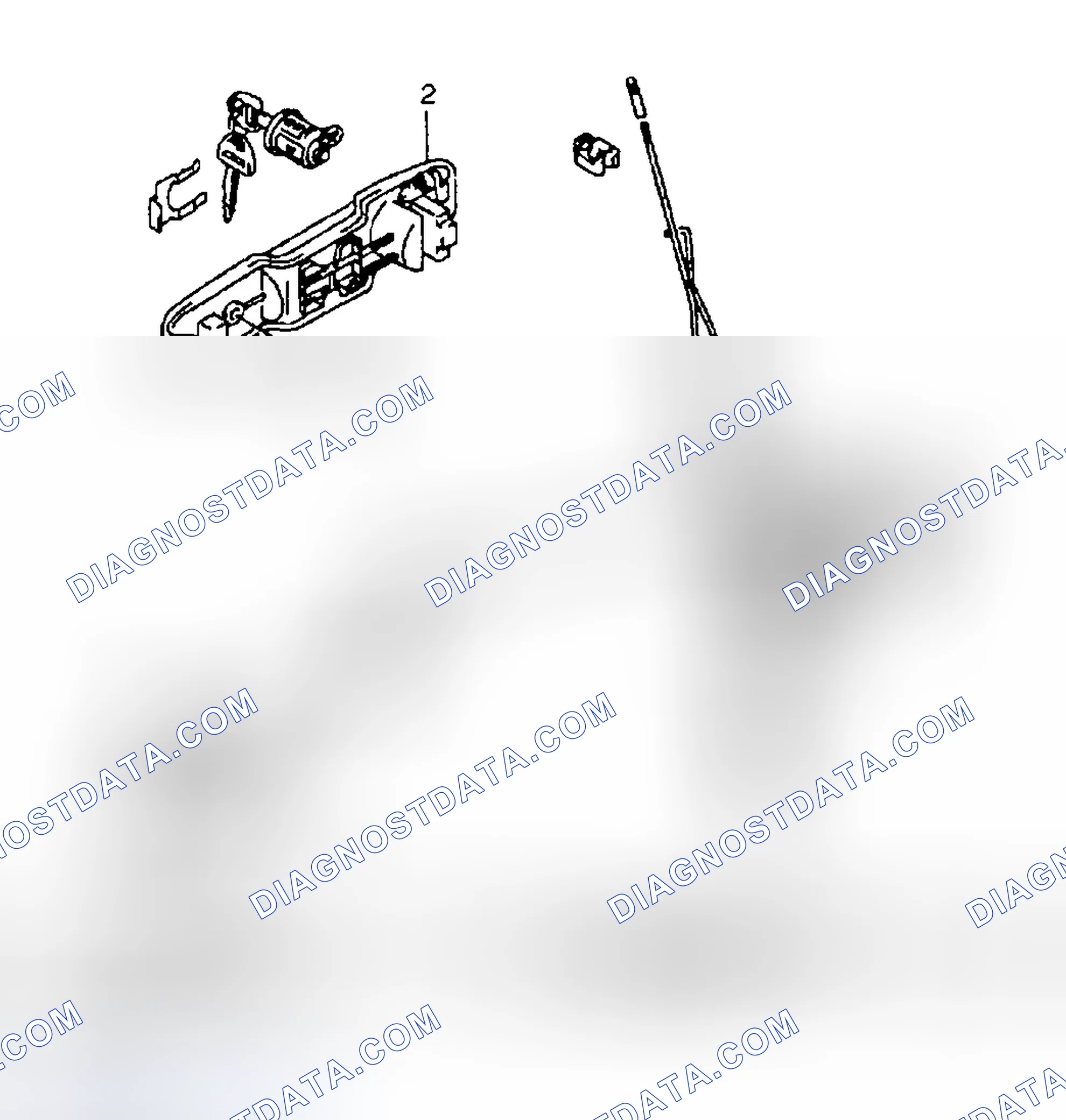 Scheme 27: FRONT DOOR LOCK ASSEMBLY COMPONENTS