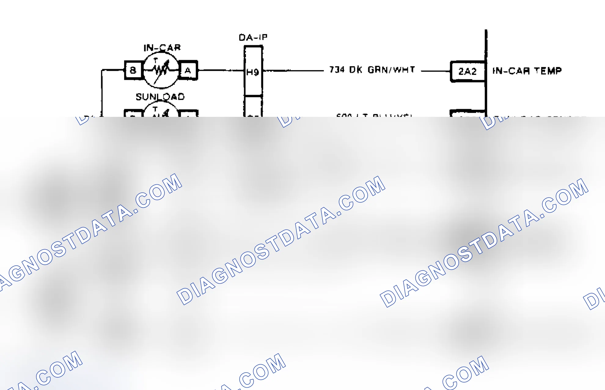 Scheme 96: Code B110, Wiring Diagram Outside Temperature Sensor Circuit