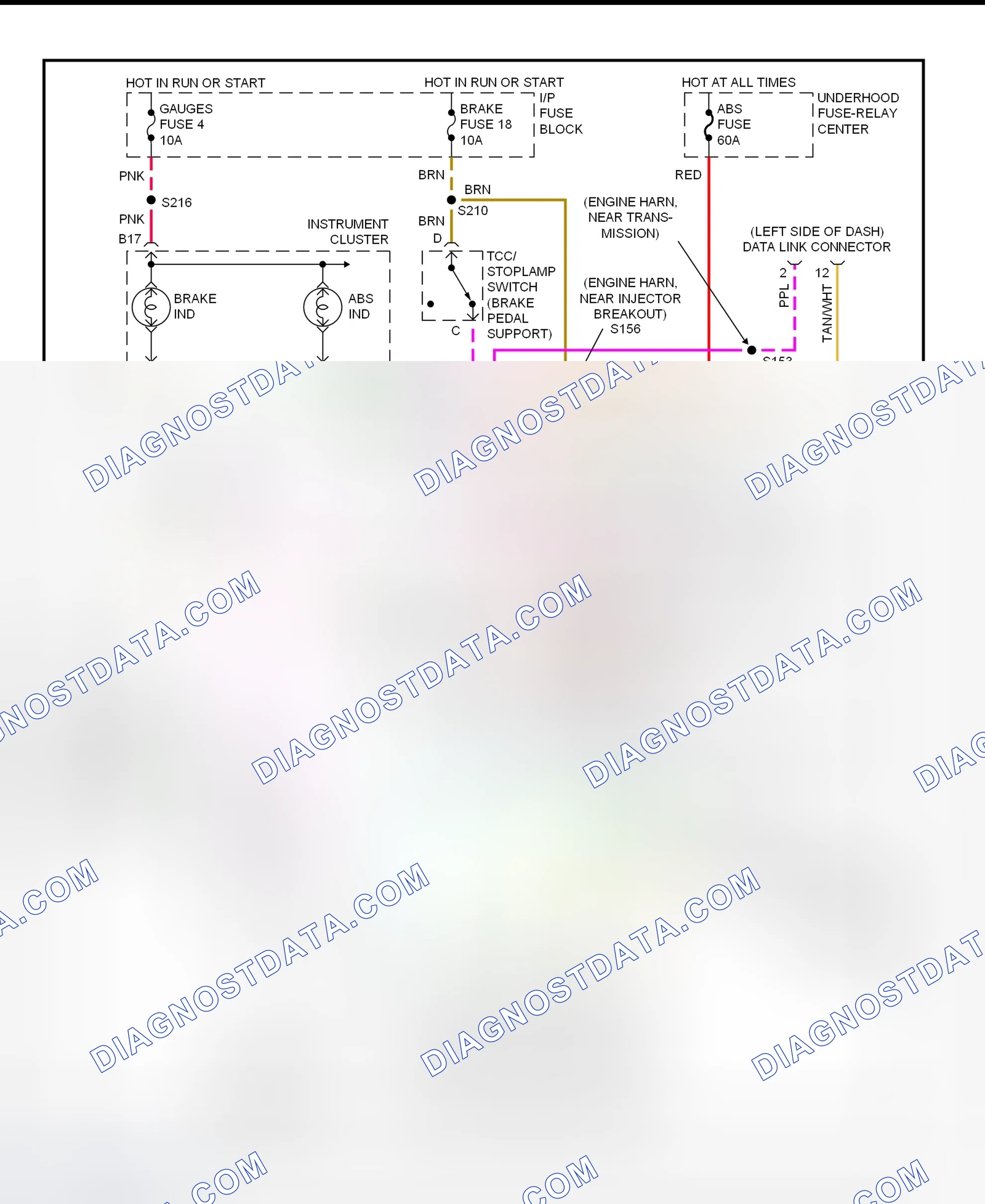 Scheme 6: 4WAL Brake System Wiring Diagram (1998 G-Van, Express & Savana - Gasoline)