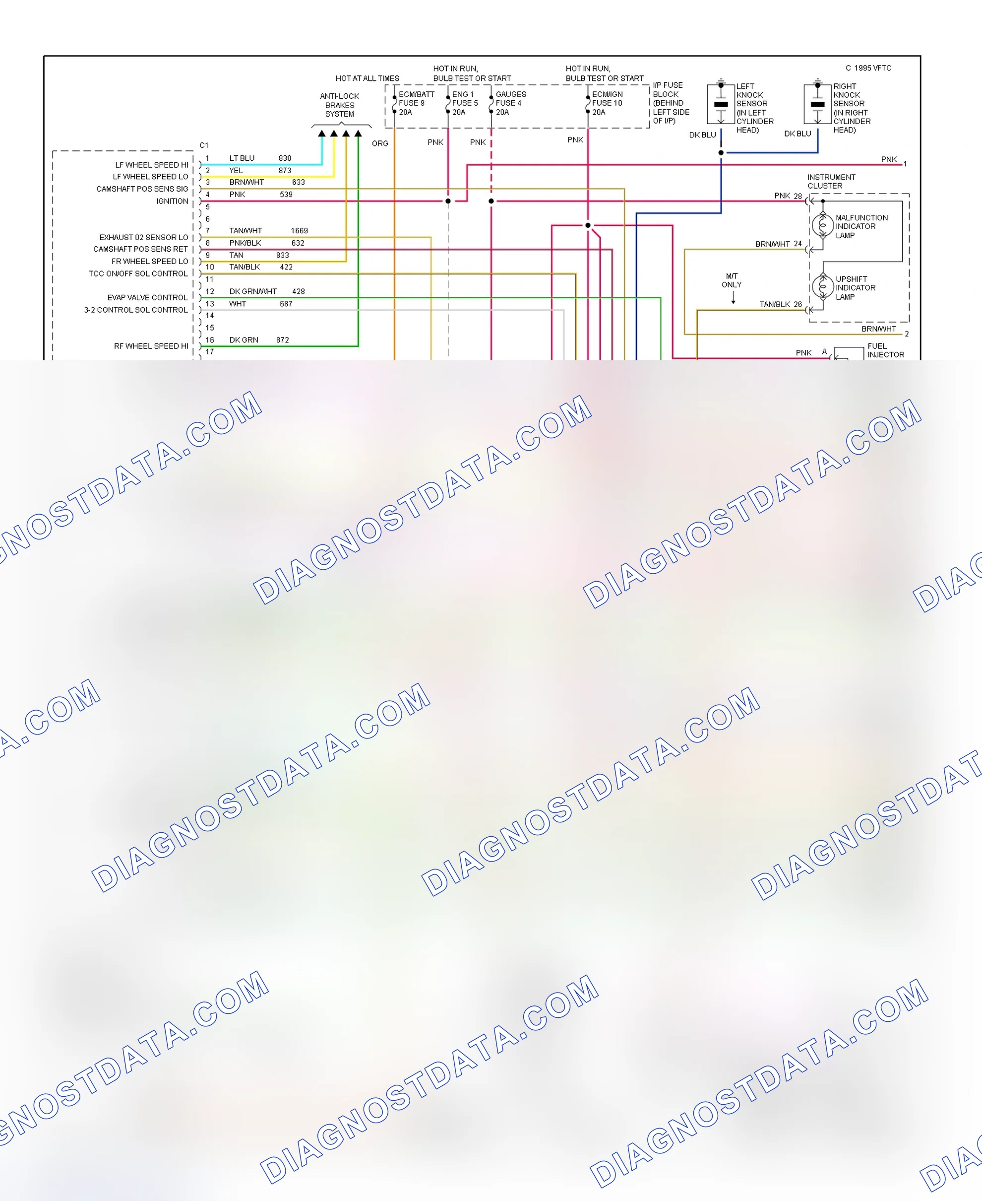 Scheme 313: Wiring Diagram ("S" & "T" Blazer, Jimmy, Pickup & Sonoma - 4.3L VIN W W/VCM-A - 1 Of 3)