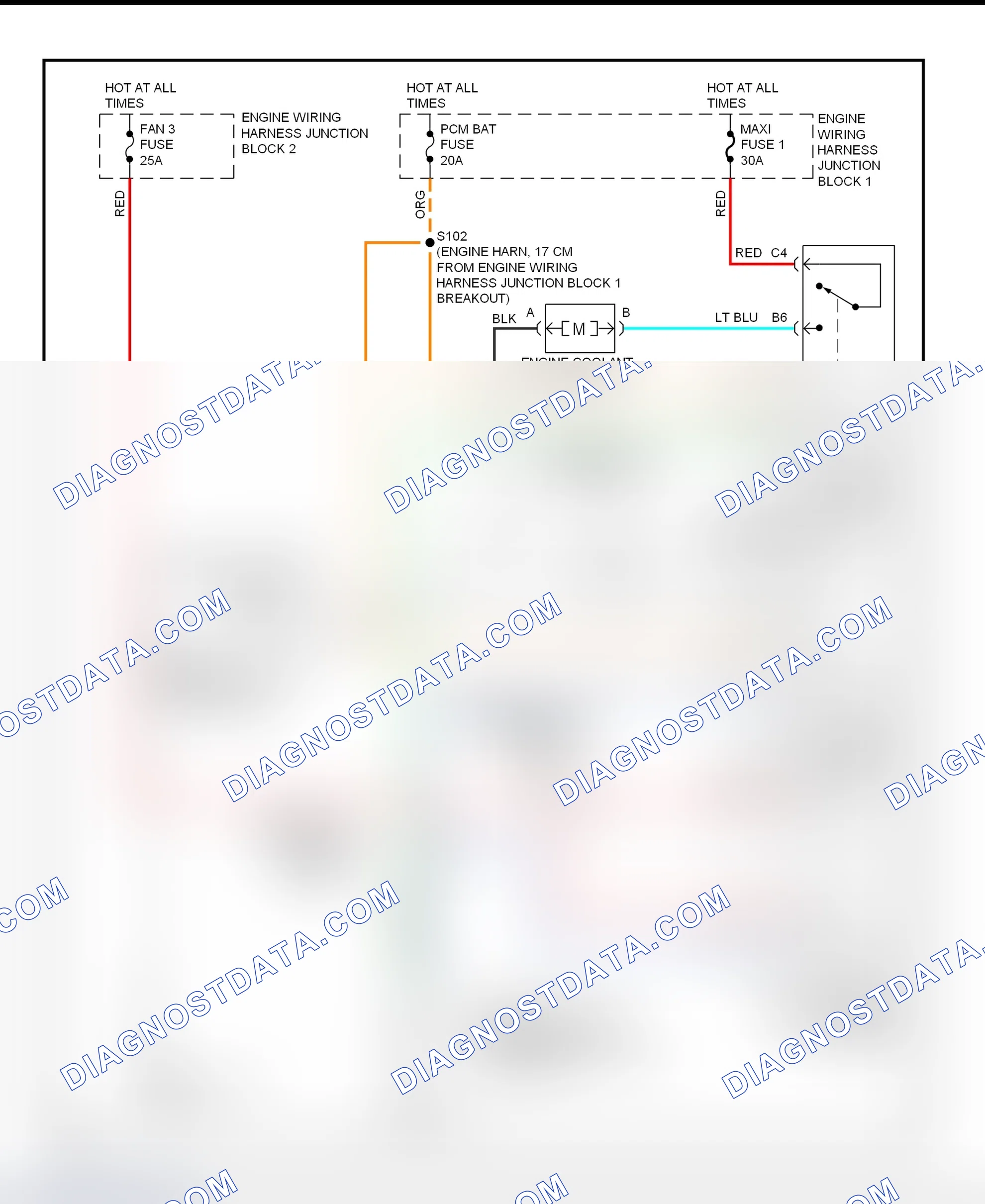Scheme 35: Cooling Fan System Wiring Diagram (1999 Lumina & Monte Carlo)