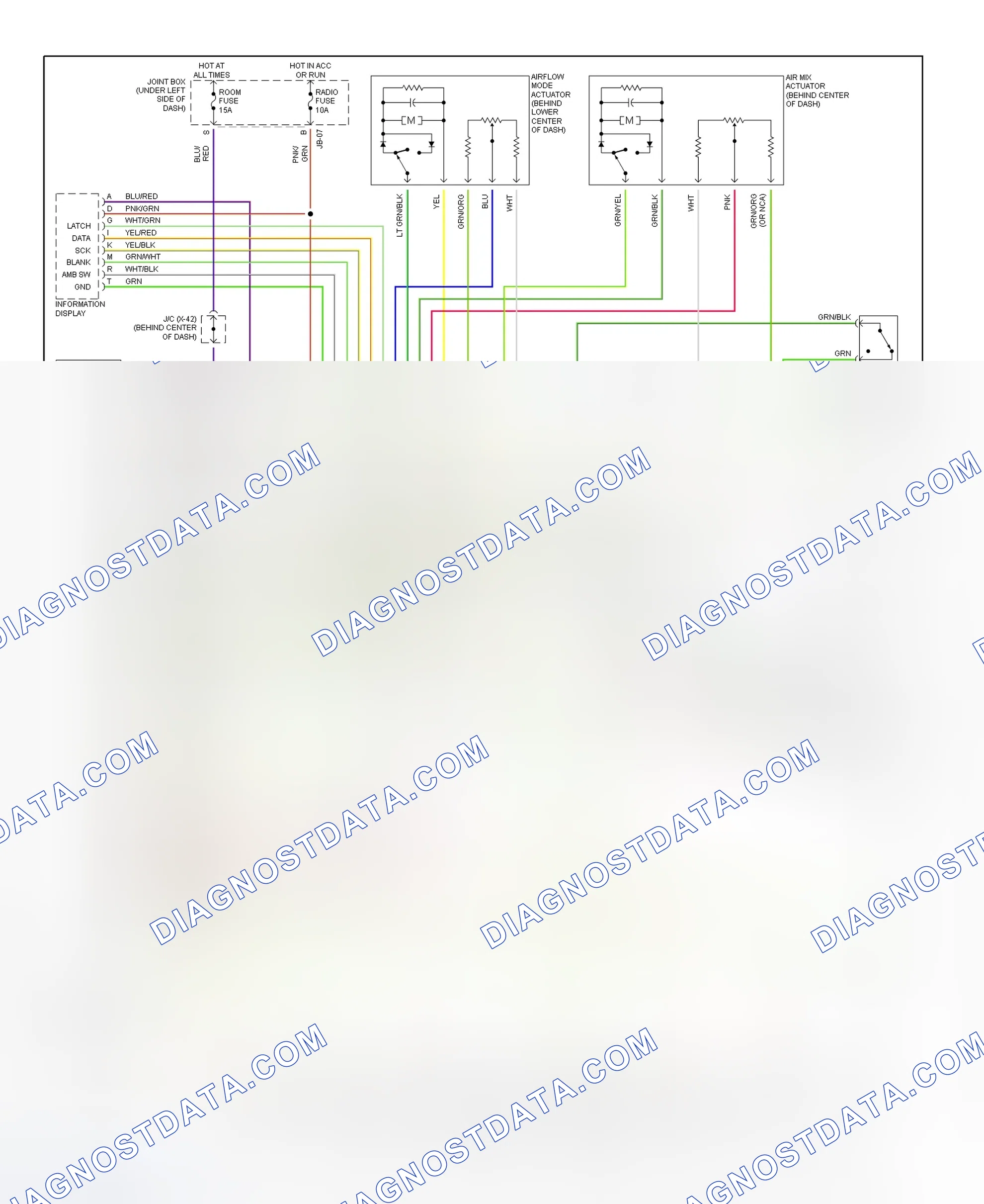 Scheme 3: Automatic A/C-Heater System Wiring Diagram (2000 Millenia With 2.5L Engine - 1 Of 2)