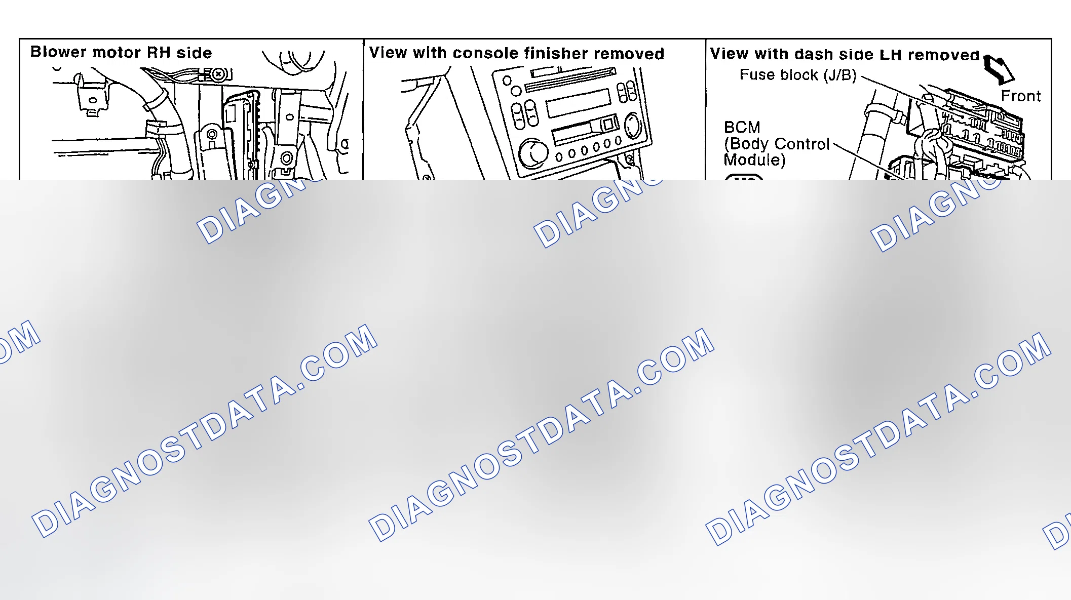 Scheme 222: Component Parts and Harness Connector Location