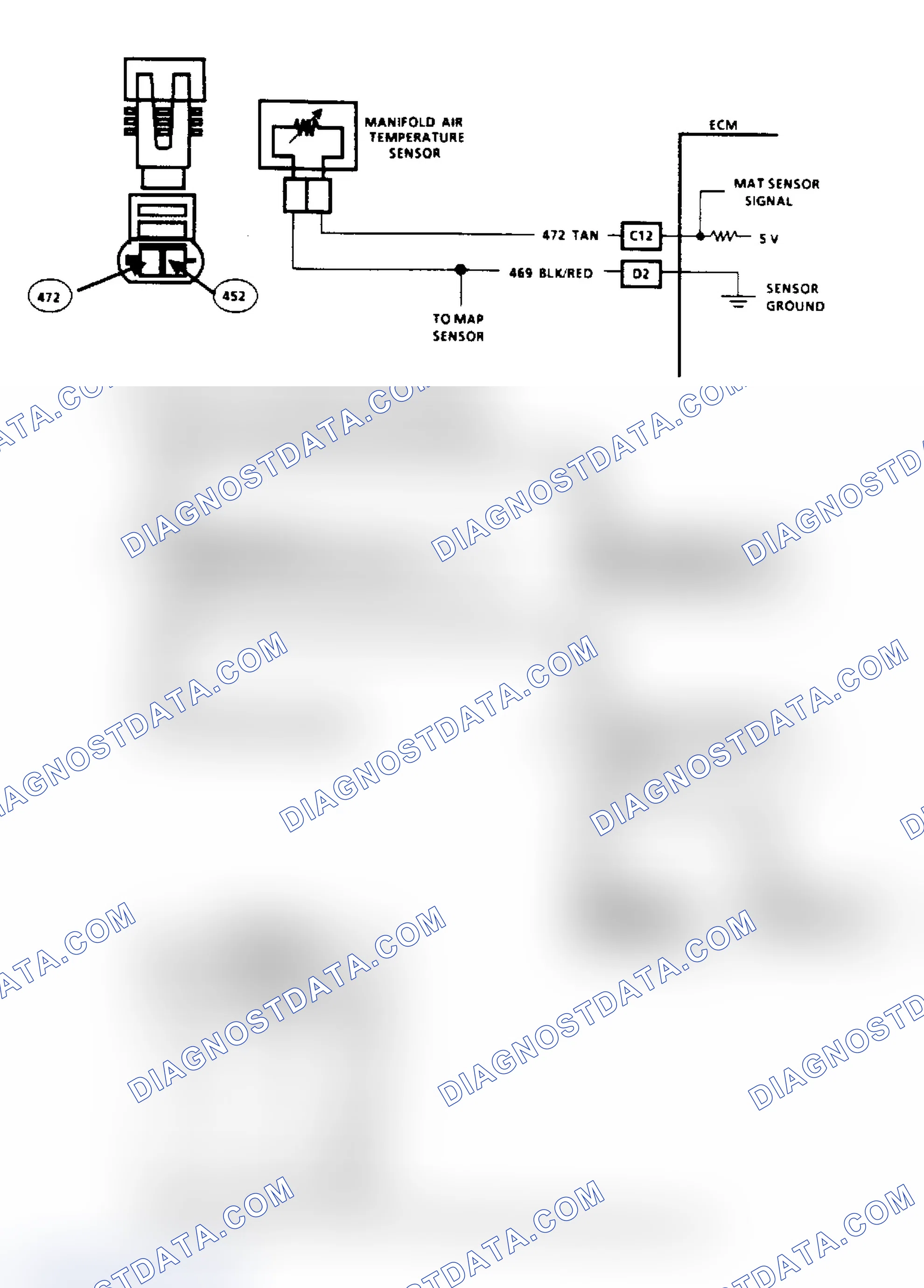 Scheme 55: Code 23, MAT Sensor Voltage High (2.5L) Flow Chart & Schematic