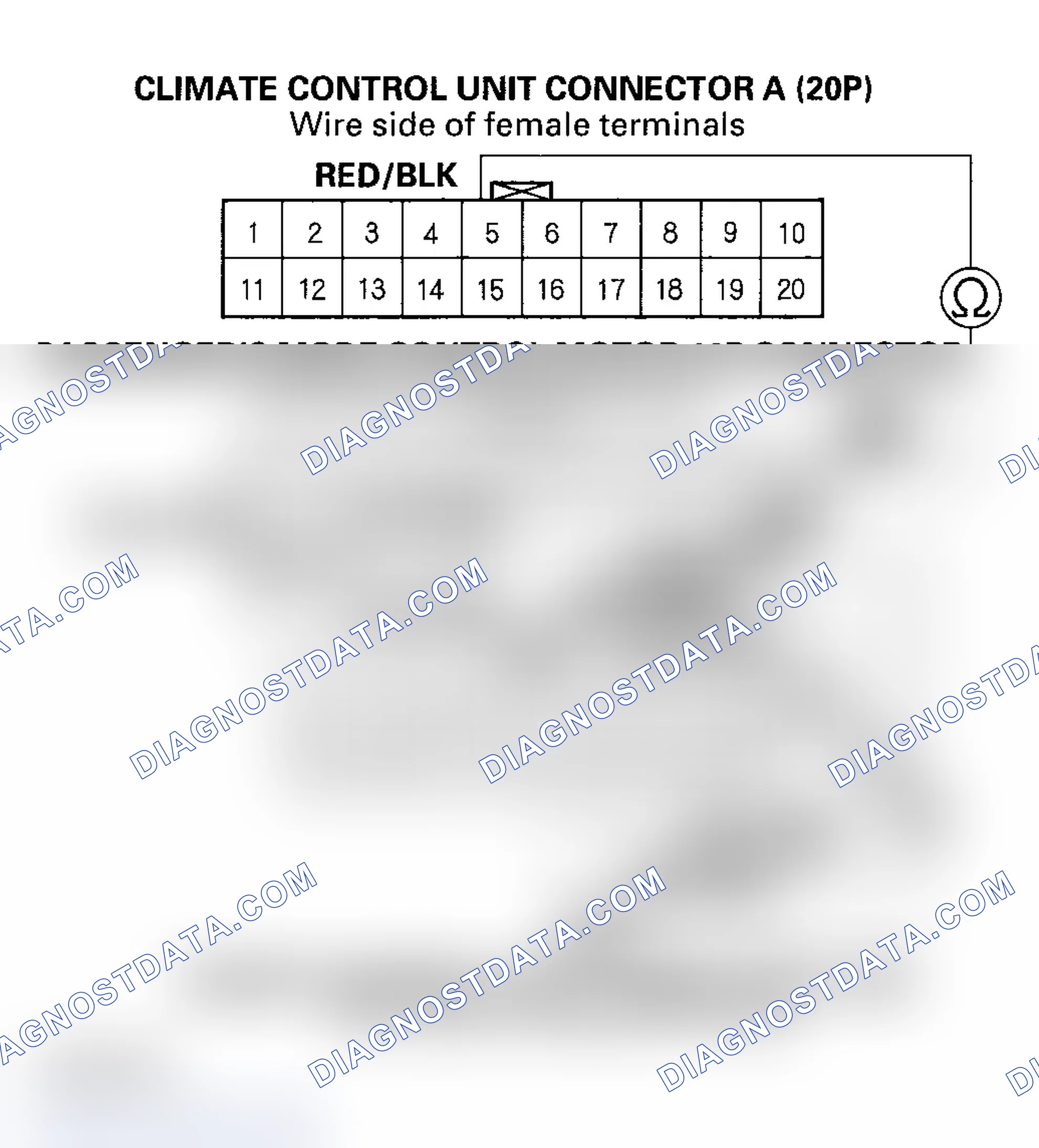 Scheme 55: DTC B1242 or DTC indicator Q: An Open or Short in the Passenger's Mode Control Motor Circuit
