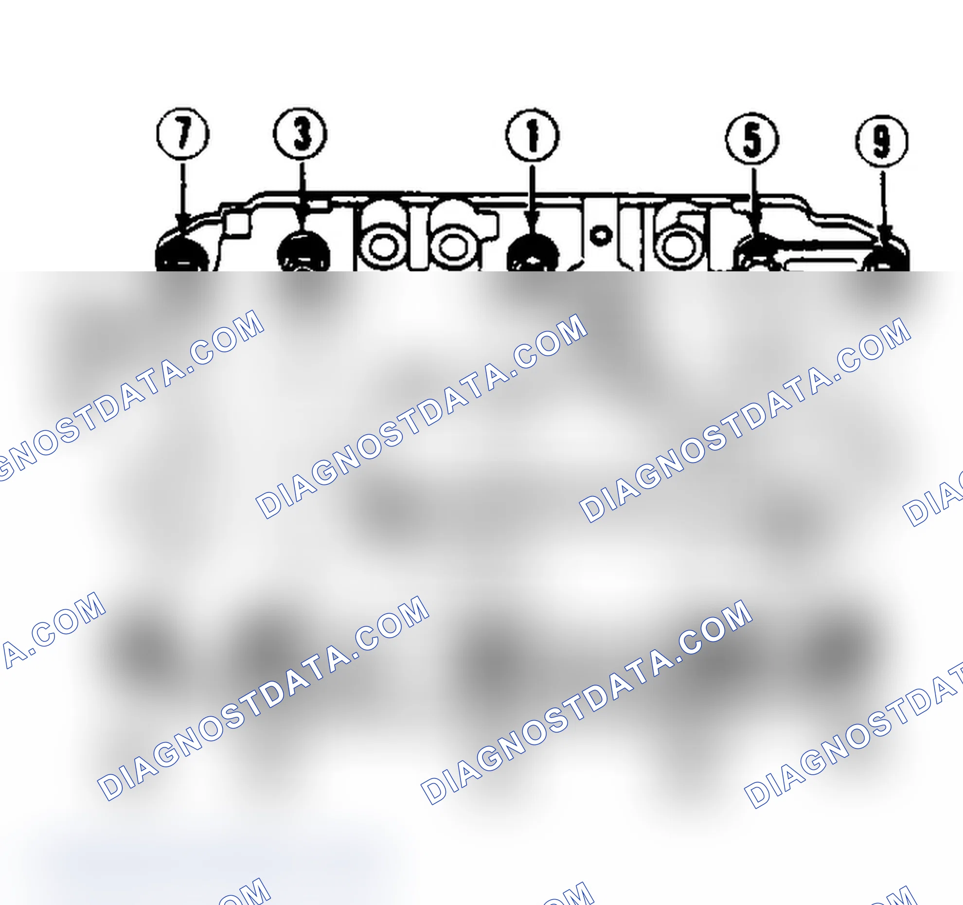 Scheme 1: Intake Manifold Tightening Sequence Note position of mounting studs.