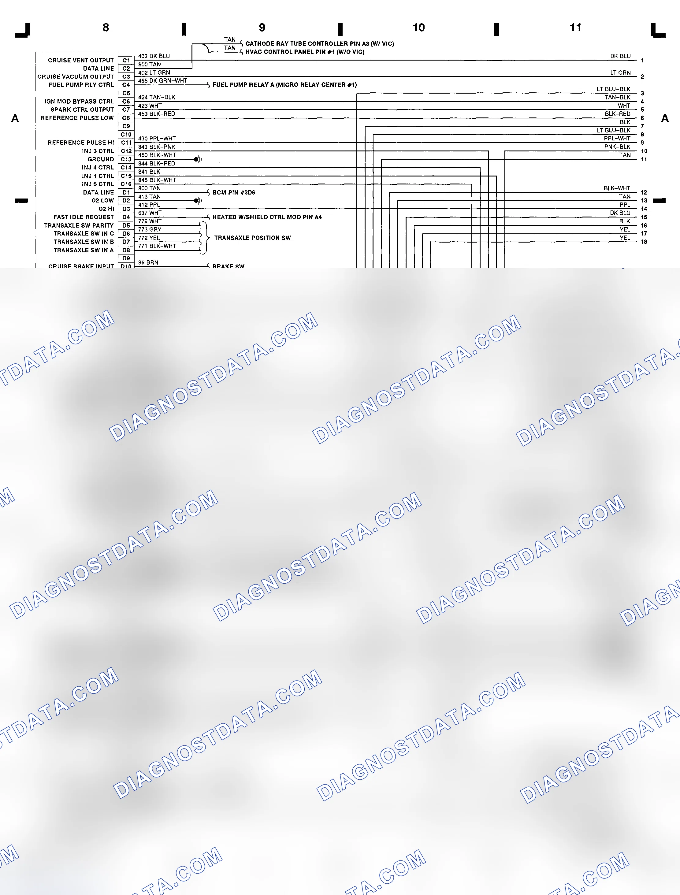 Scheme 34: 3.8L (VIN L) PCM Wiring Diagram (Toronado & Trofeo - 1 of 2)
