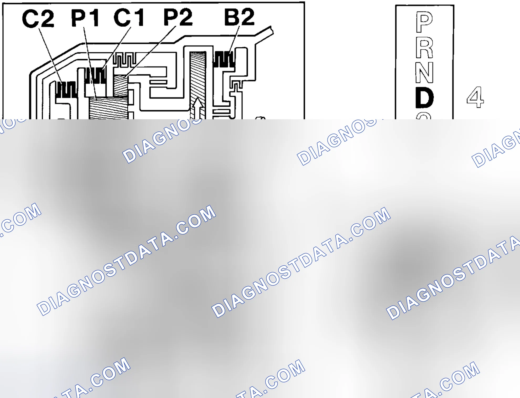 Scheme 405: Position D - 4th gear