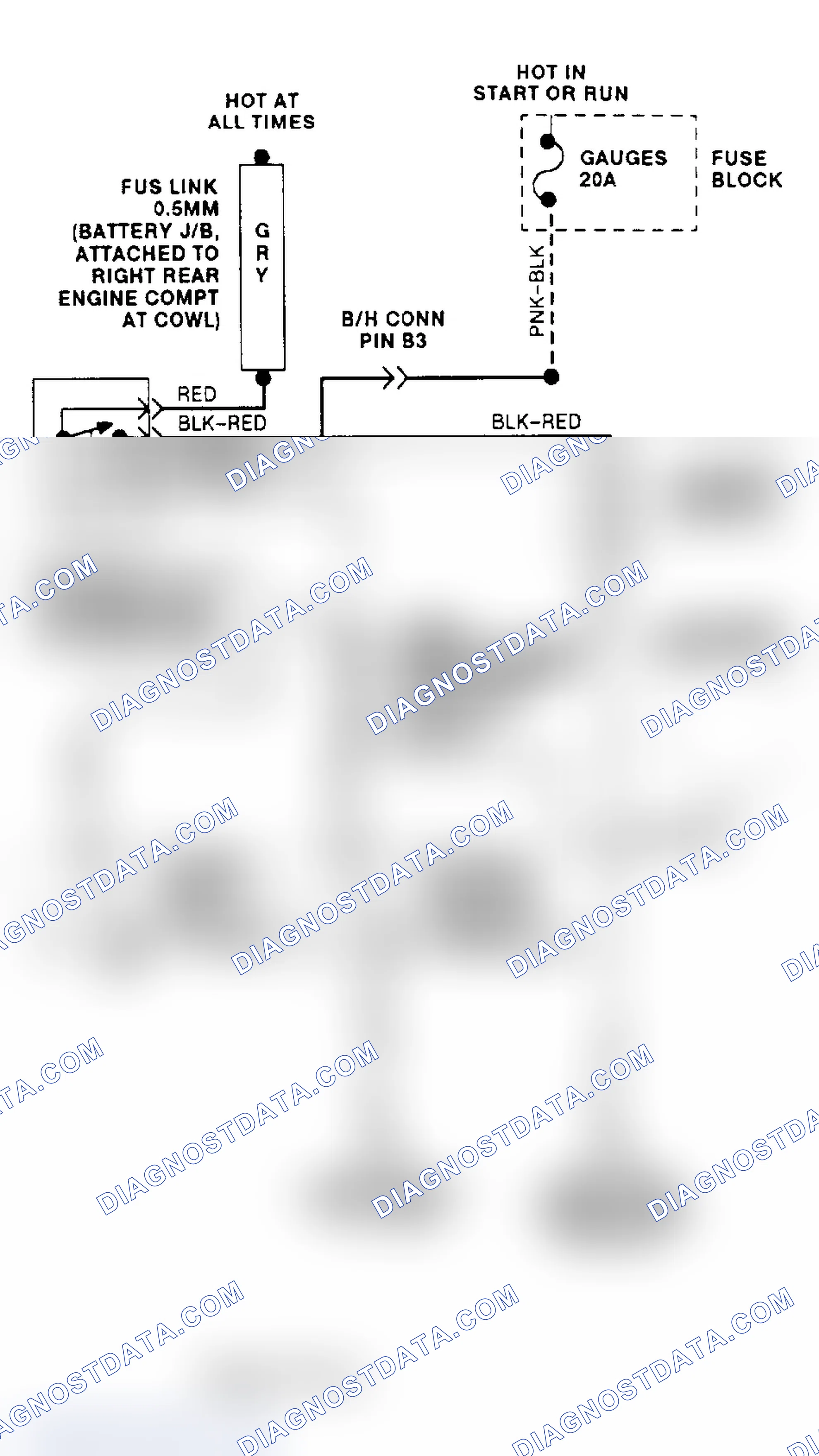 Scheme 4: Cooling Fan Circuit Wiring Diagram ("C" & "K" Series - 7.4L VIN N)