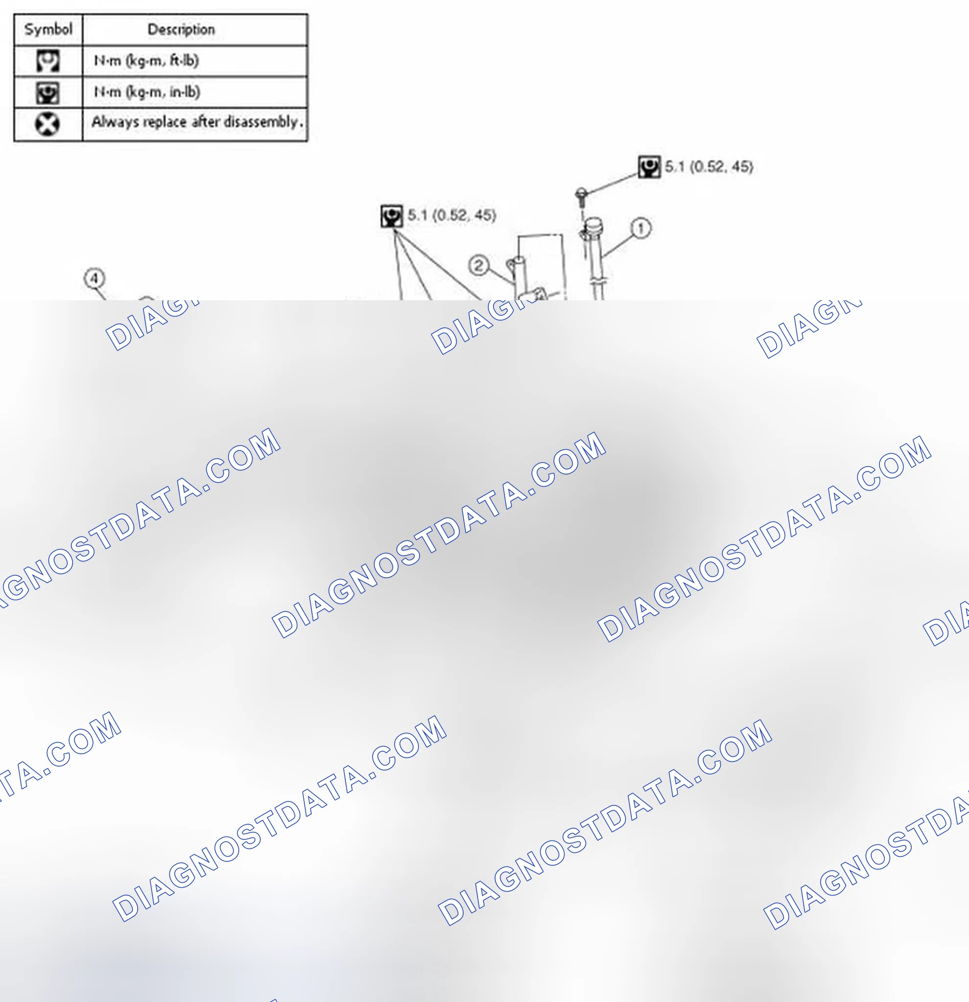 Fig. 212: Identifying Transmission Assembly Components With Torque Specification