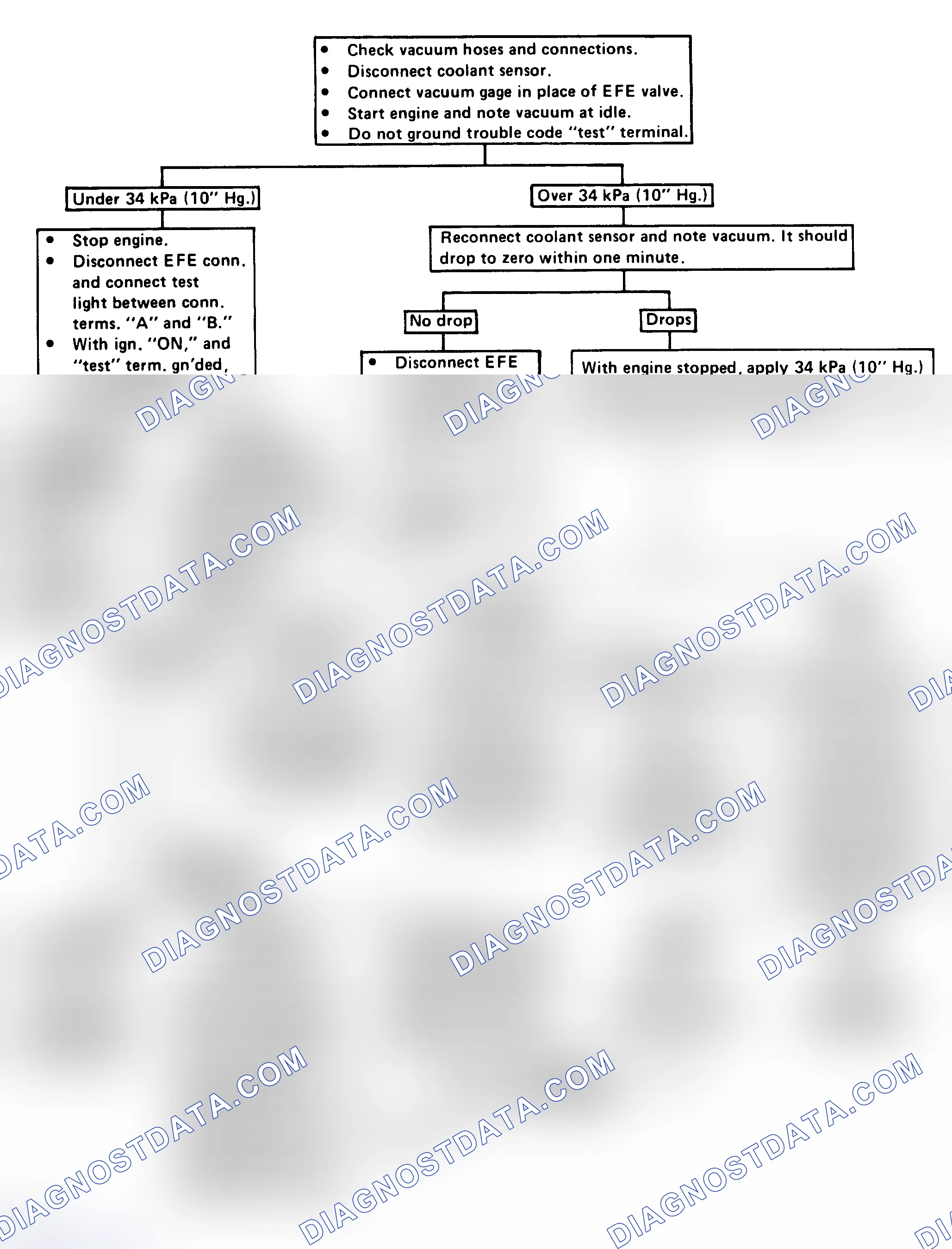 Scheme 229: Flow Chart - EFE (Vacuum Servo) Check
