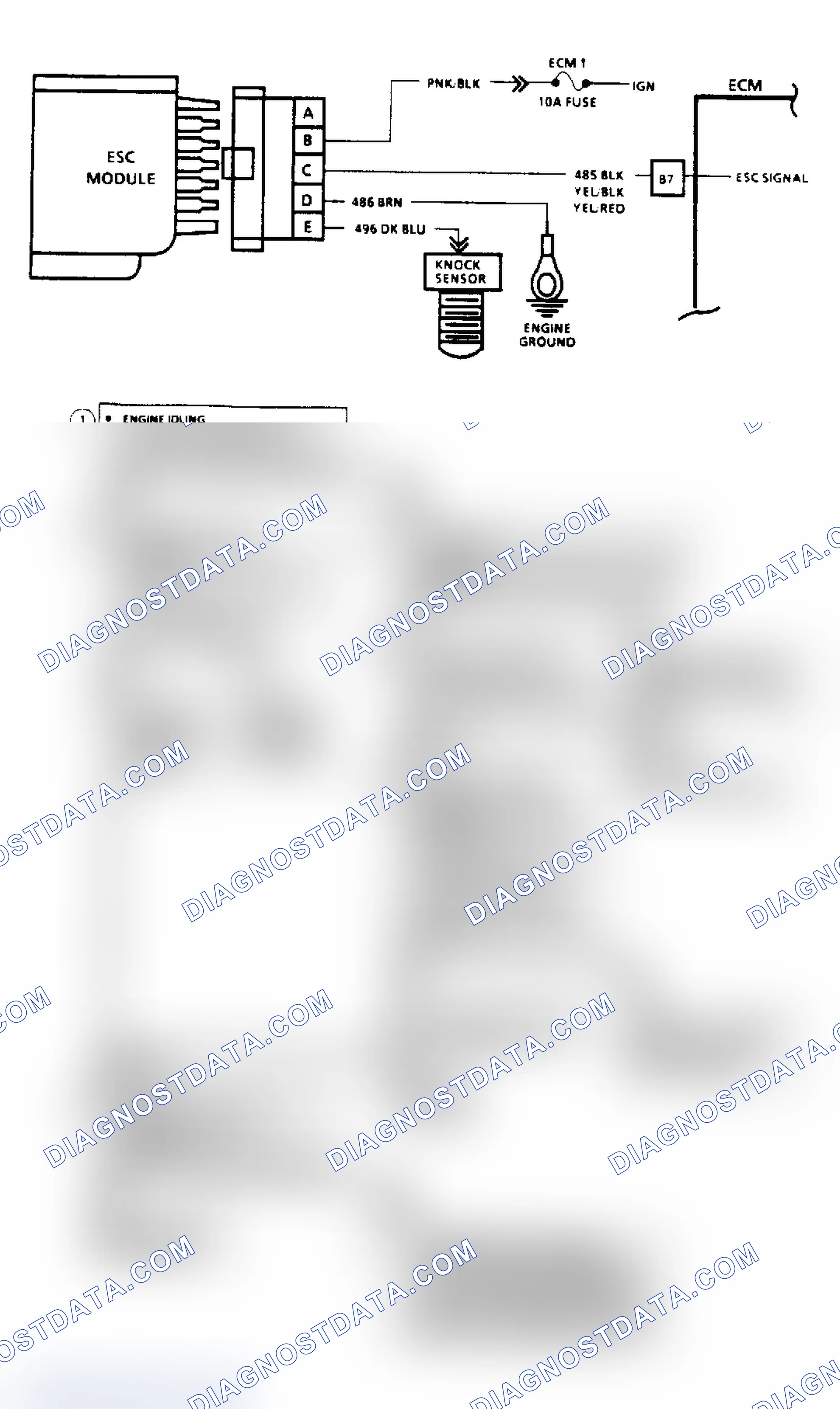 Scheme 74: Code 43: ESC Control Signal Voltage Low (Except 2.5L)