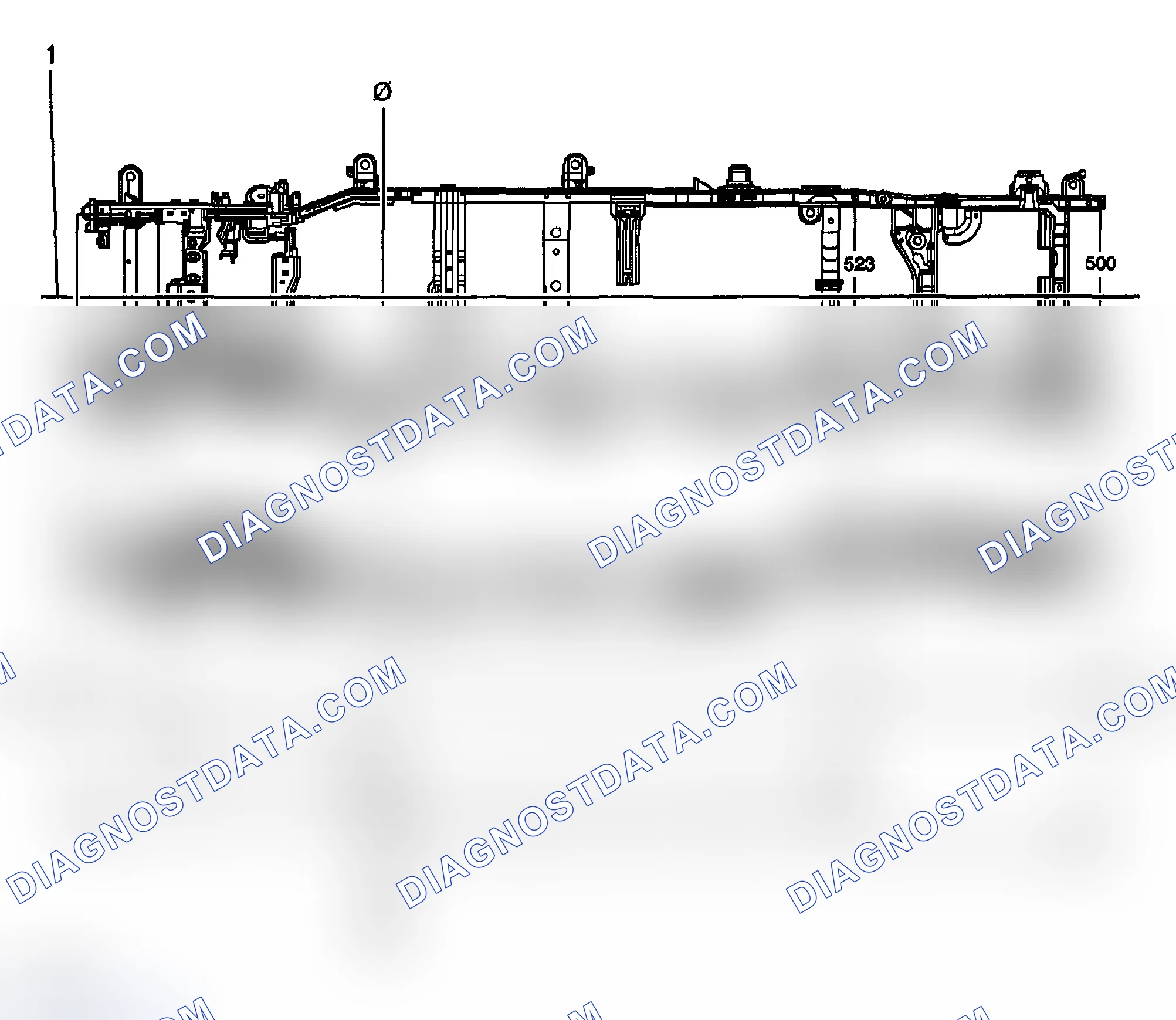 Scheme 7: Dimensions - Frame (2500 Suburban/Yukon XL/Avalanche 4WD)