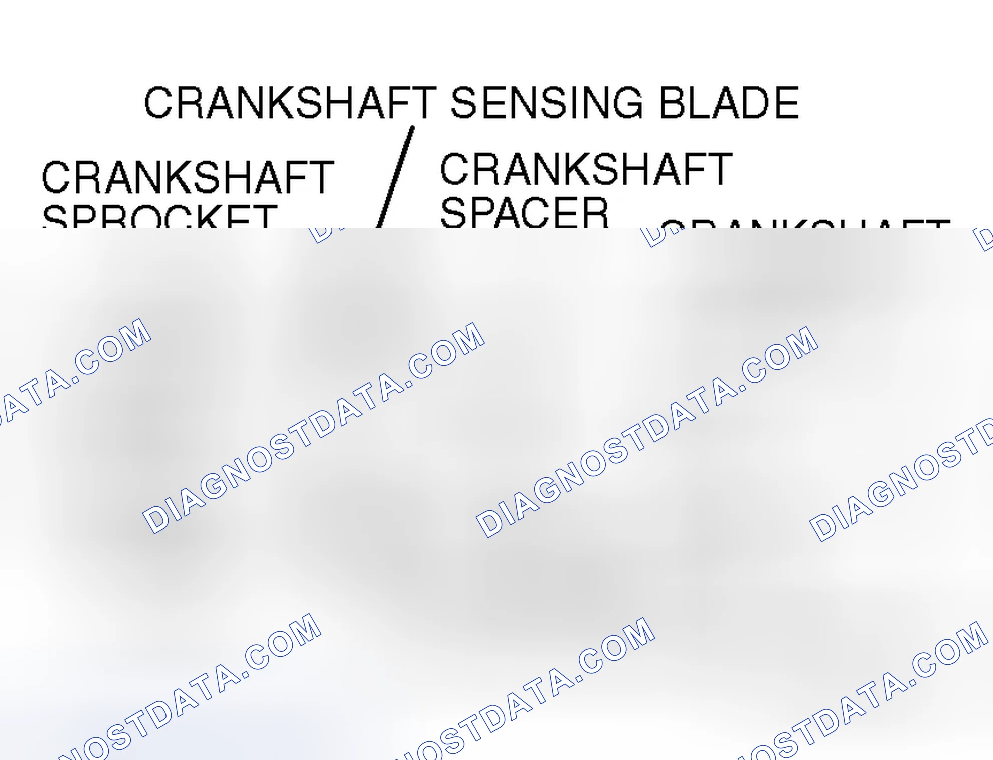 Scheme 307: >> B << CRANKSHAFT SENSING BLADE/CRANKSHAFT SPACER/CRANKSHAFT SPROCKET INSTALLATION