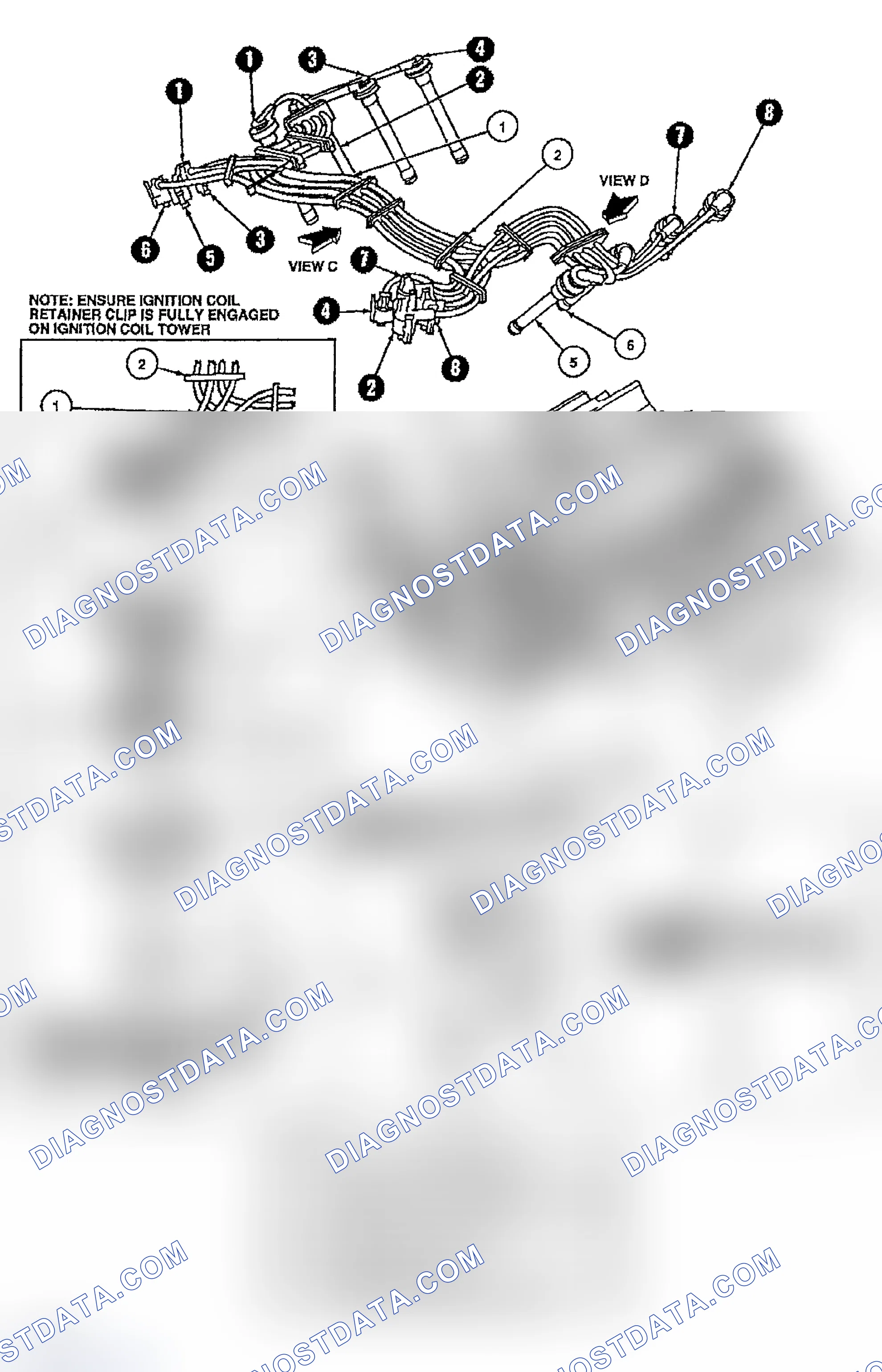 Scheme 3: Identifying Spark Plug Wire Routing (Mark VIII)