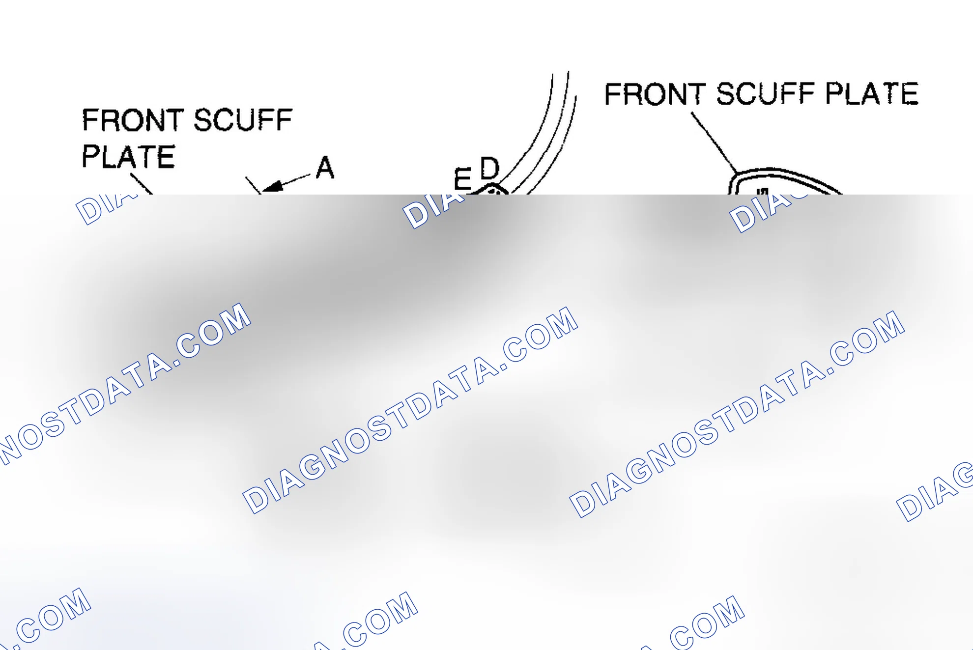 Scheme 53: FRONT SCUFF PLATE REMOVAL/INSTALLATION