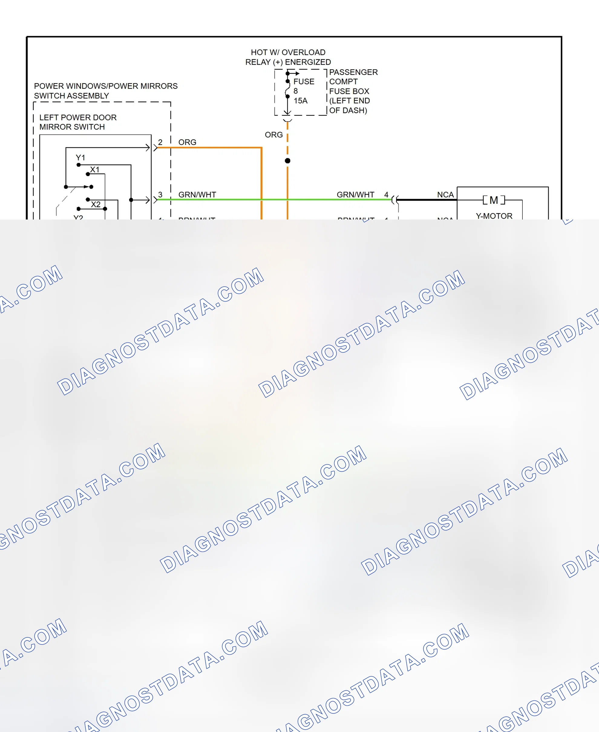 Scheme 10: Power Mirror System Wiring Diagram (S90 & V90)